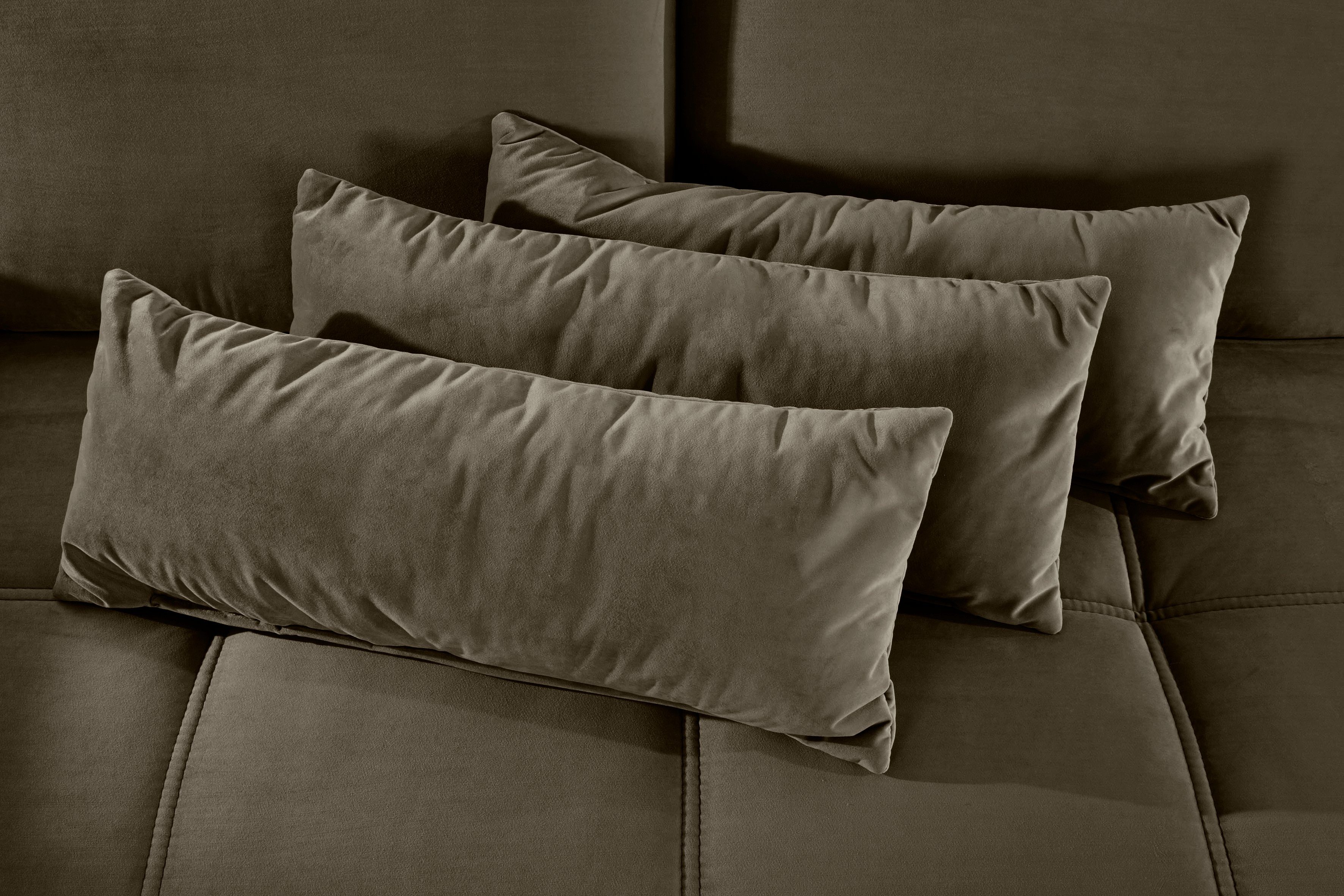 Places of Style Hoekbank Costello L-vorm, met zitdiepteverstelling, armleuningverstelling en