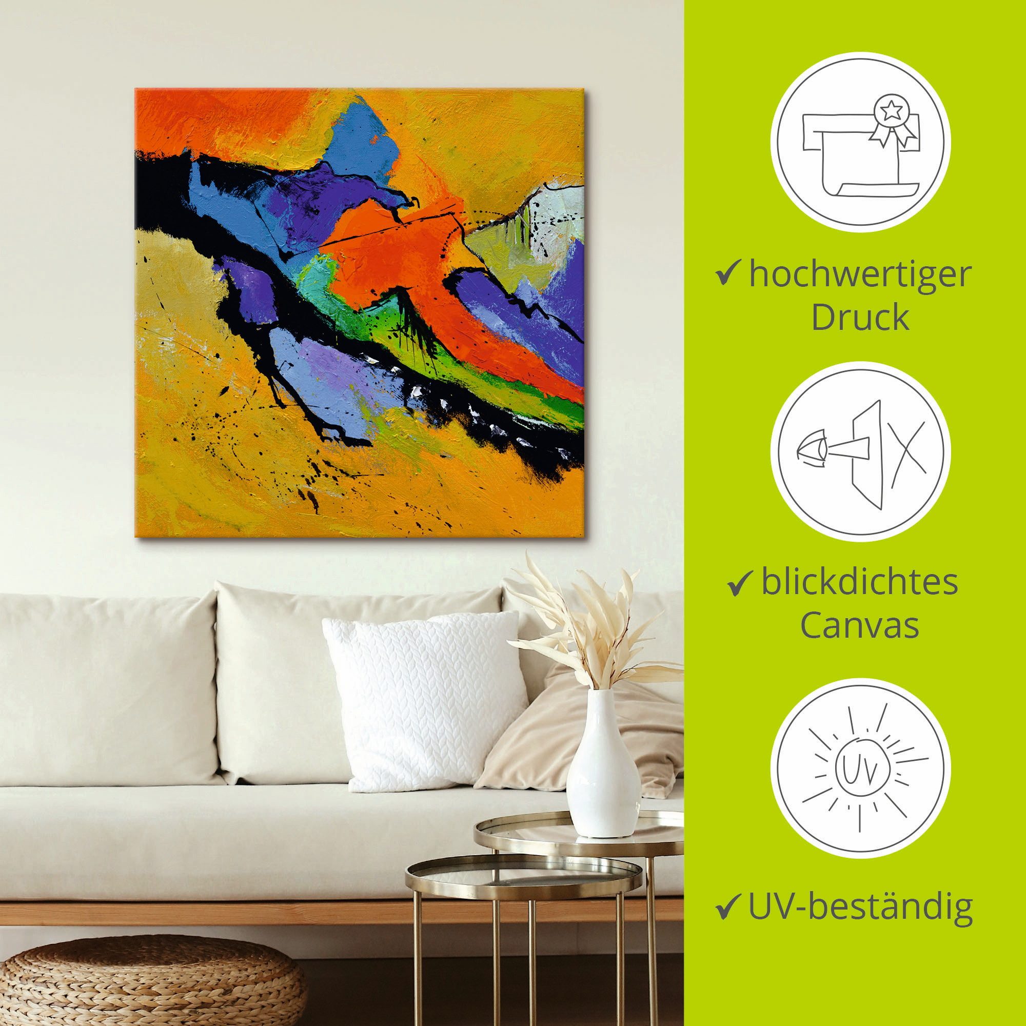 Artland Artprint op linnen Abstract XI gespannen op een spieraam