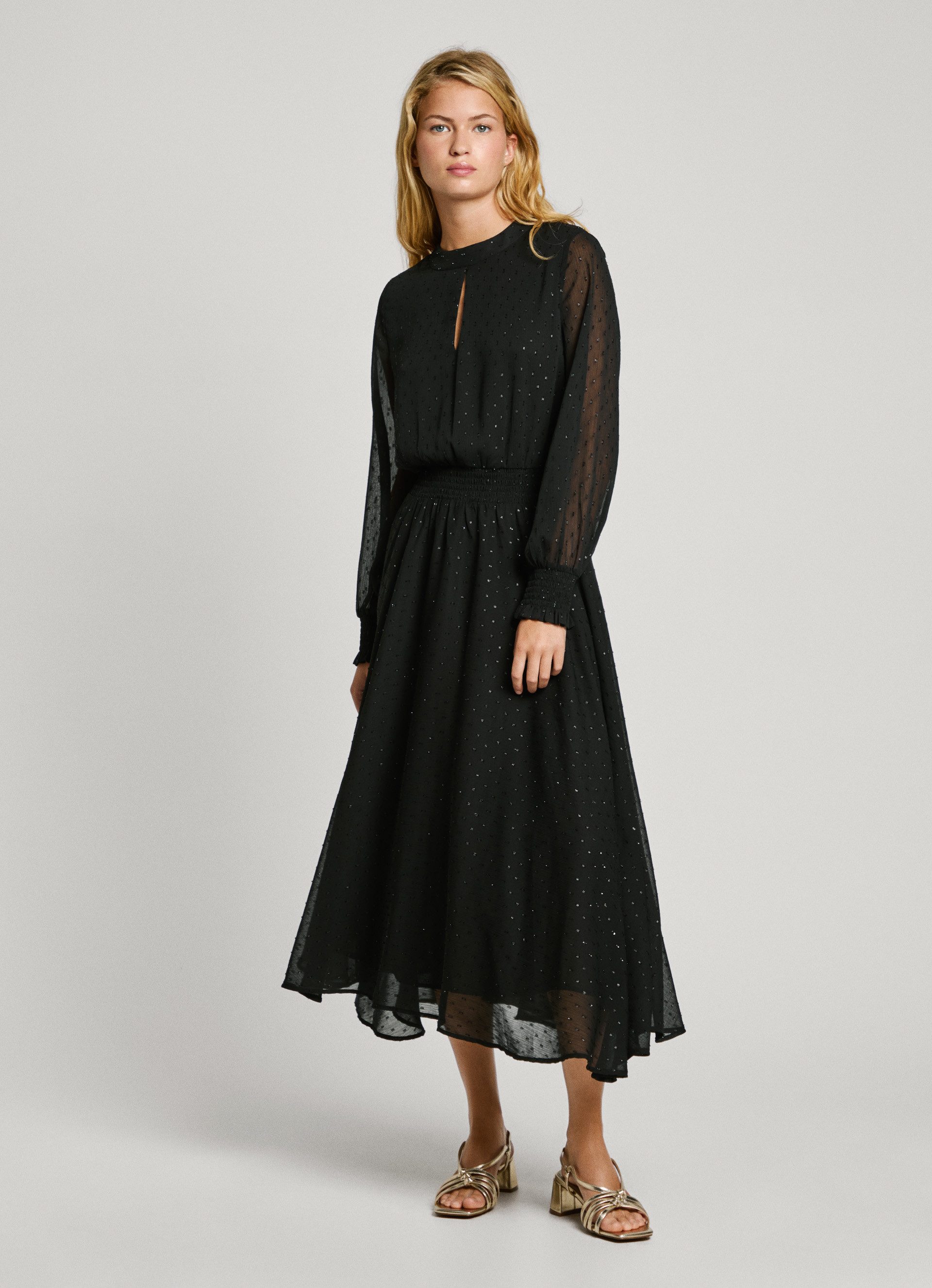 Pepe Jeans Midi-jurk ANUSHKA Uitsnede met splitdetail