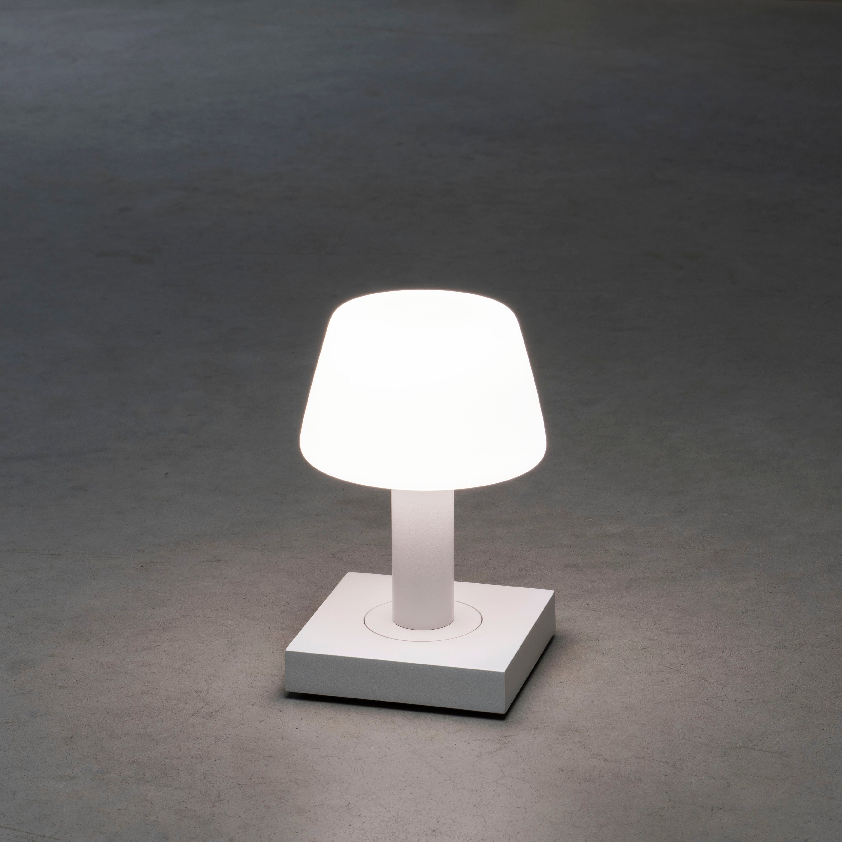 KONSTSMIDE Led-tafellamp Monaco Monaco USB-tafellamp, 2700/3000K, dimbaar, glas (2 stuks)