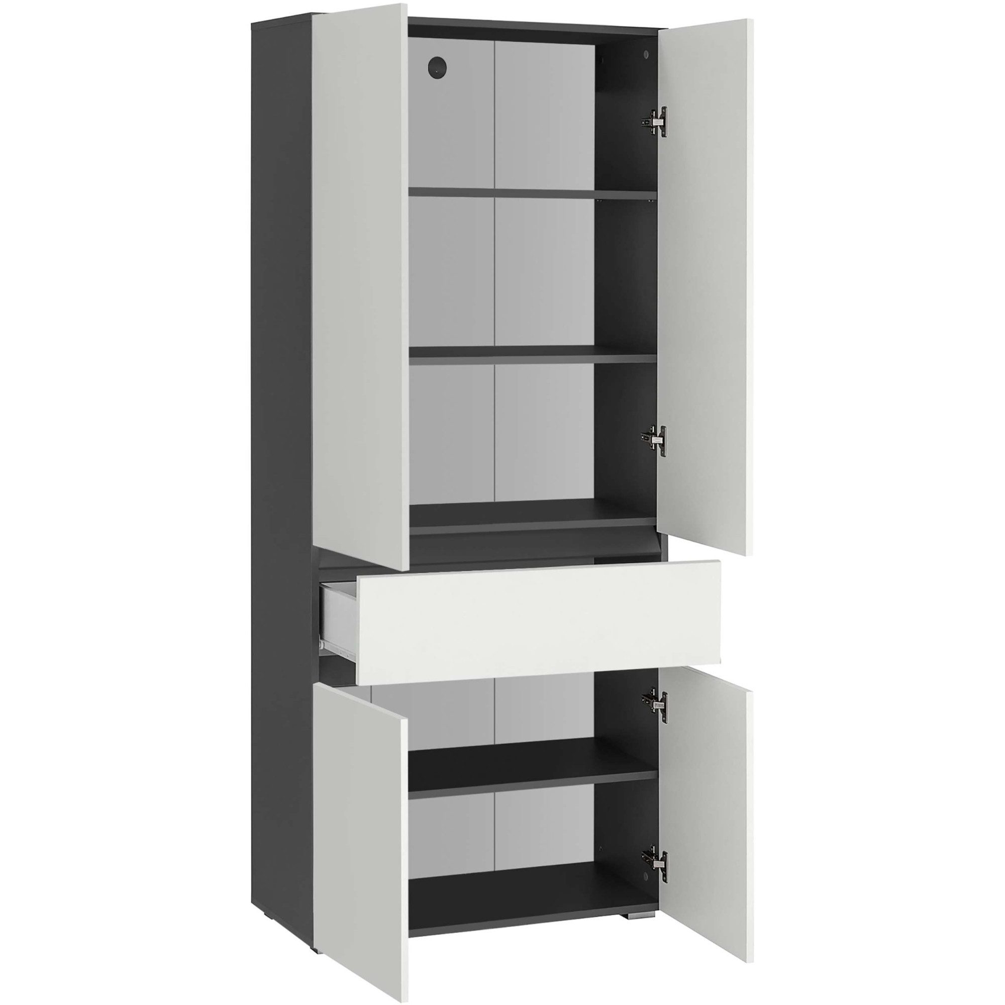 Home affaire Hoge kast Wisla met 4 deuren & 1 lade, breedte 76 cm, hoogte 180 cm