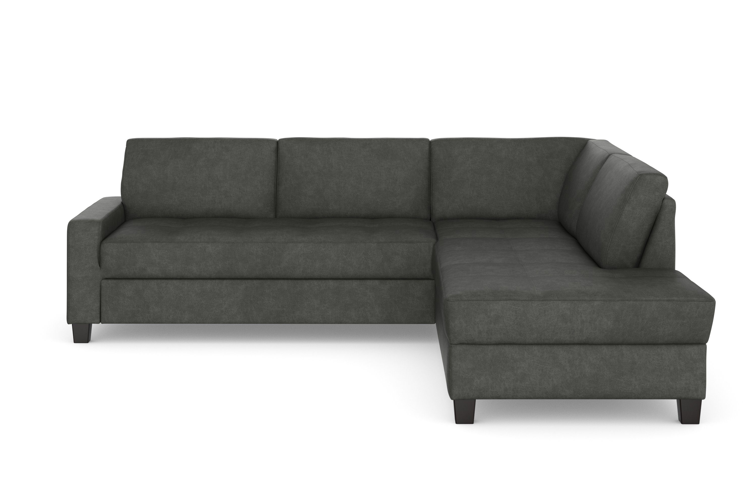 DOMO collection Hoekbank Florentina tijdloos en elegant, zitnaden als designelement, L-vorm keuze met slaapfunctie, met contrastnaad, comfortabele zithoogte 47 cm