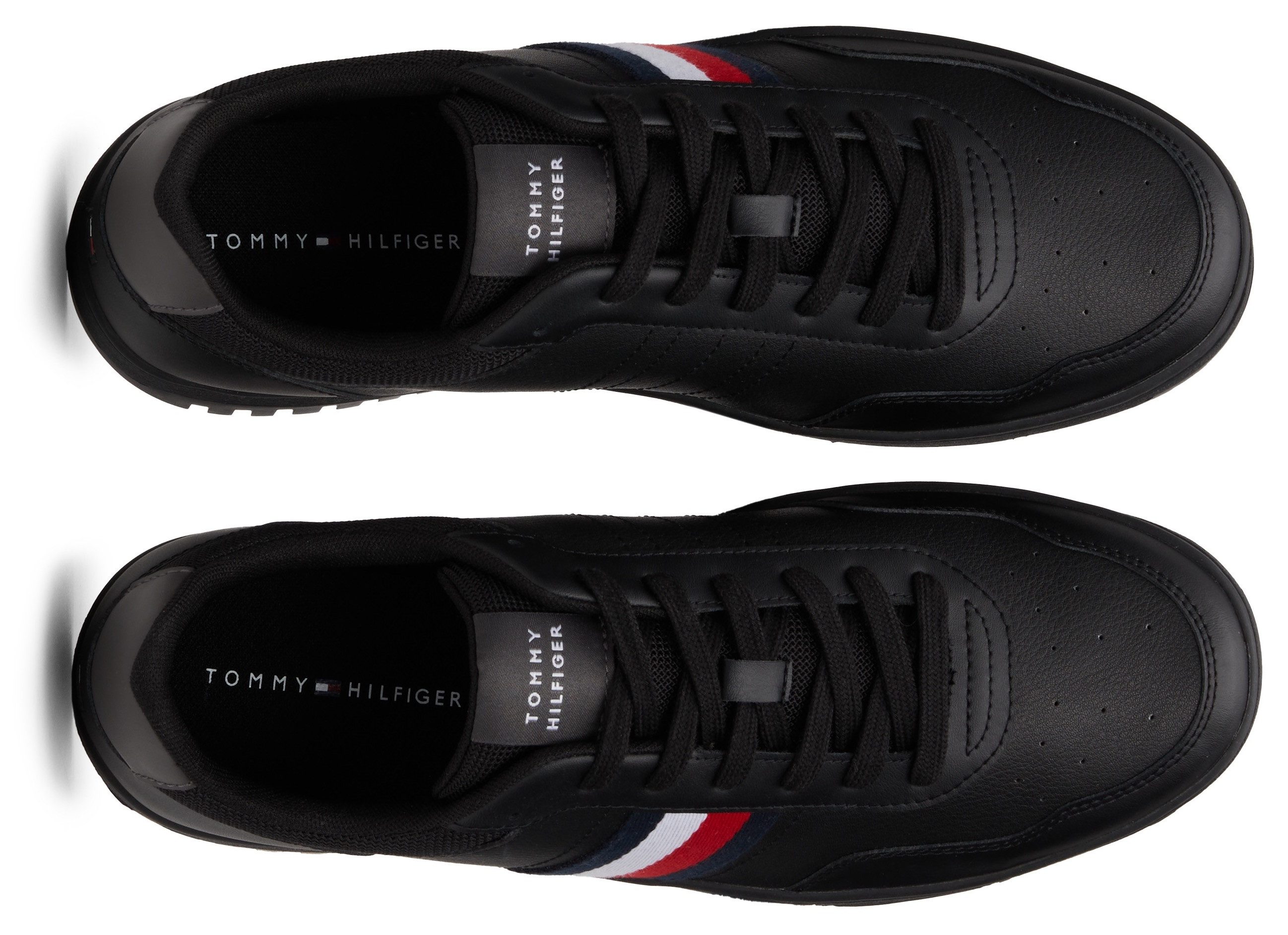 Tommy Hilfiger Plateausneakers TH BASKET CORE LITE , vrijetijdsschoen, halfschoen, veterschoen met gepolsterde schacht