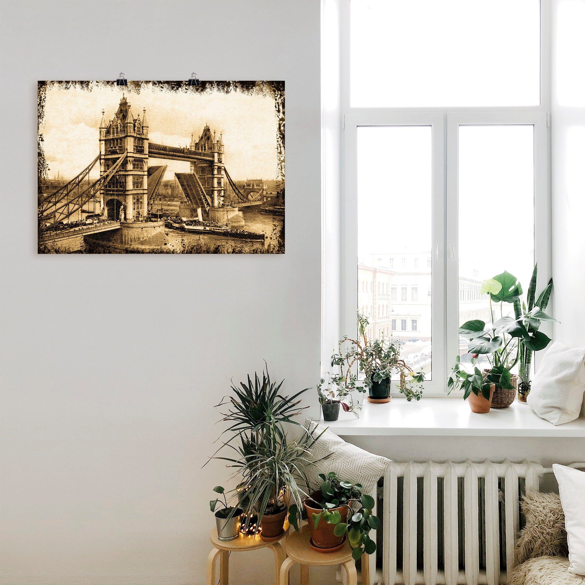 Artland Artprint Tower Bridge - Londen als artprint op linnen, muursticker of poster in verschillende maten