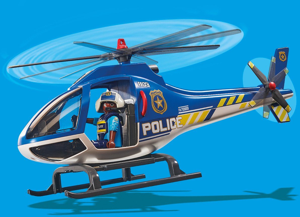 Playmobil® Constructie-speelset Politiehelikopter: parachute-achtervolging (70569), City Action (19-delig)