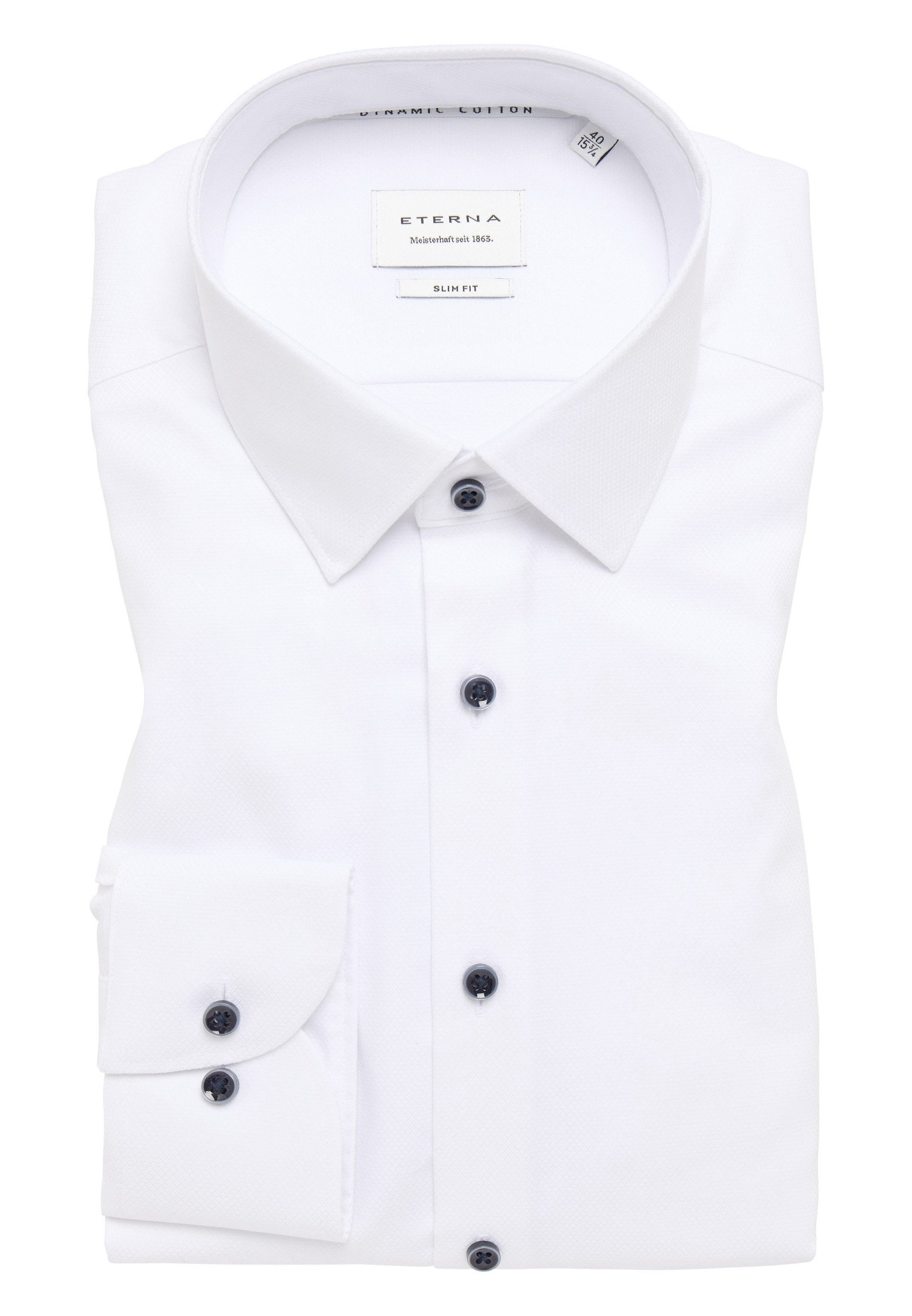 Eterna Overhemd met lange mouwen Slim fit NON IRON (strijkvrij)