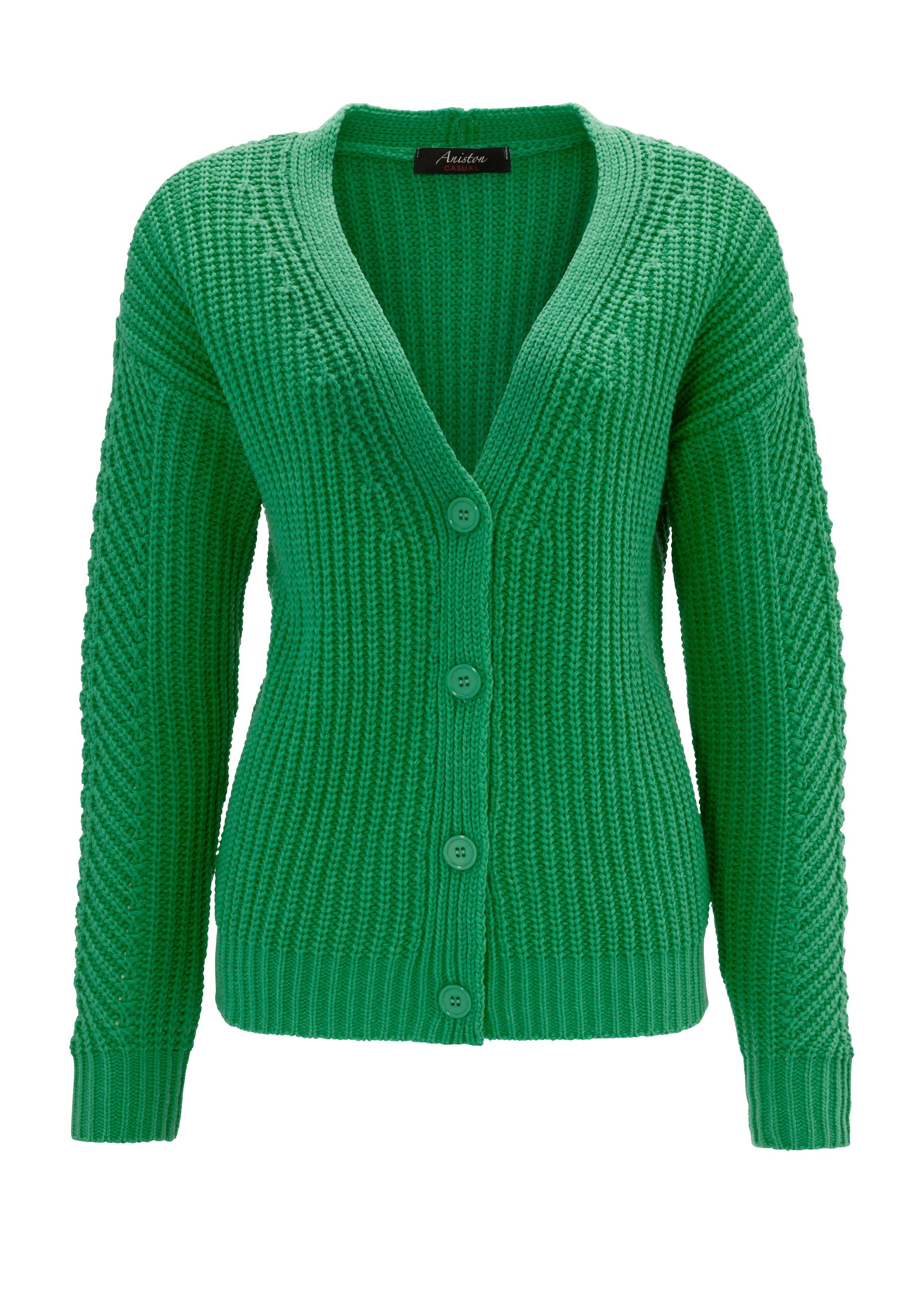 Aniston CASUAL Vest Hoogtepunt: het gebreide patroon op de lange mouwen