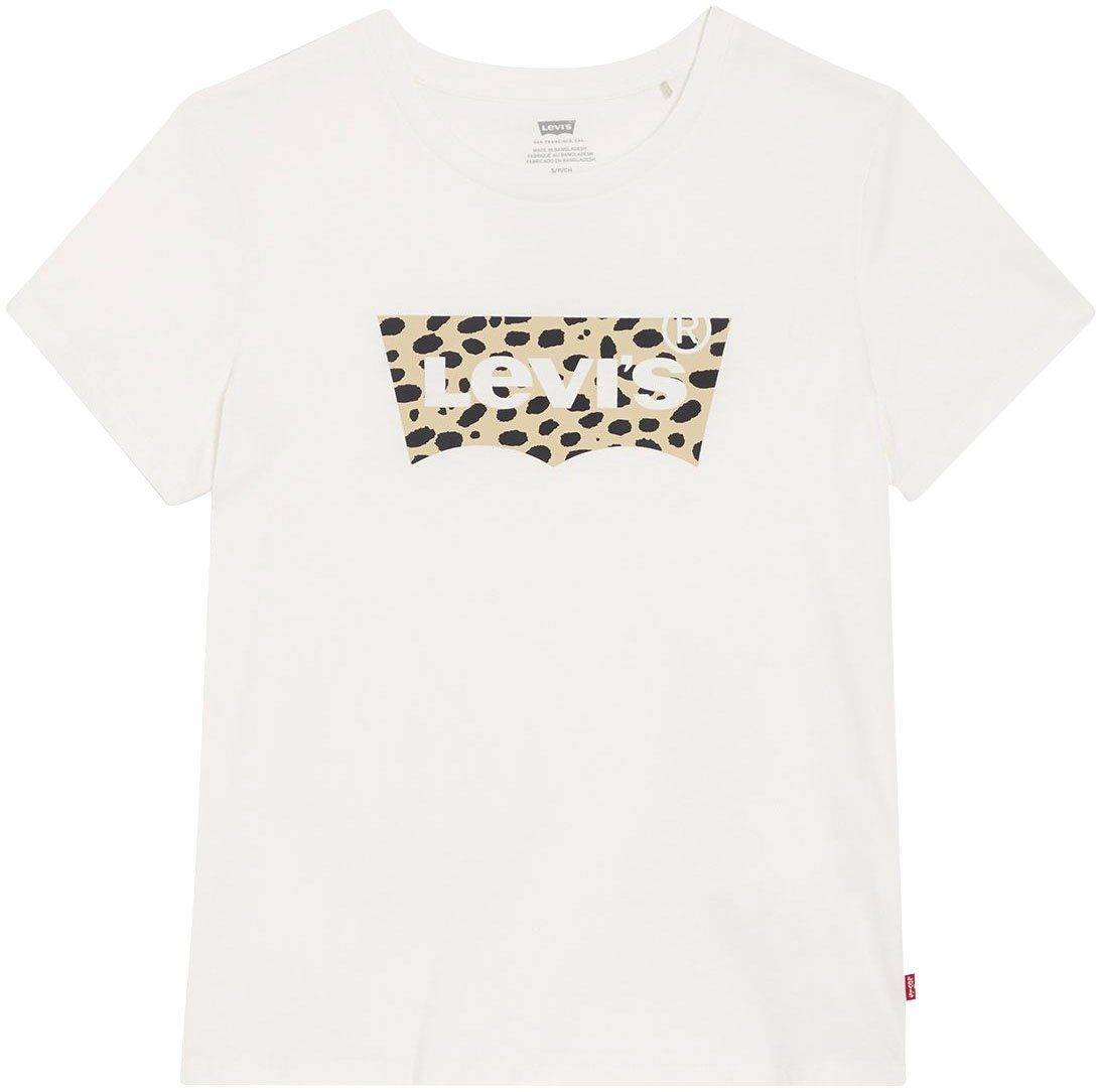 Levi's Witte T-shirt met Leopard Cloud Dancer Print voor Dames White Dames