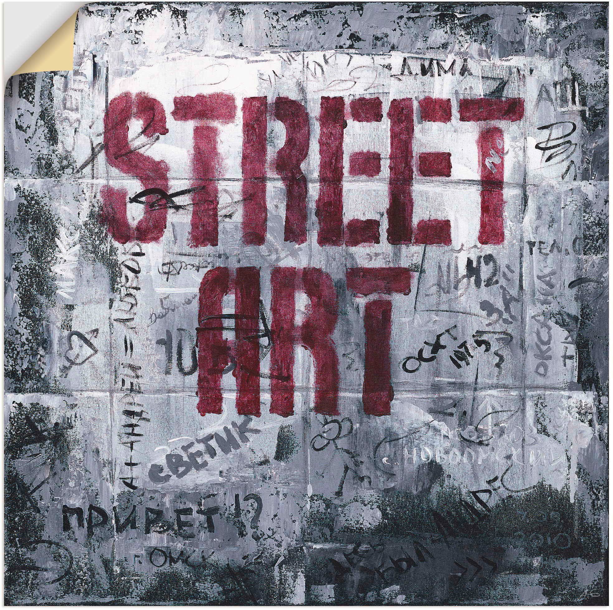 Artland Artprint Street Art - straatkunst in vele afmetingen & productsoorten - artprint van aluminium / artprint voor buiten, artprint op linnen, poster, muursticker / wandfolie o