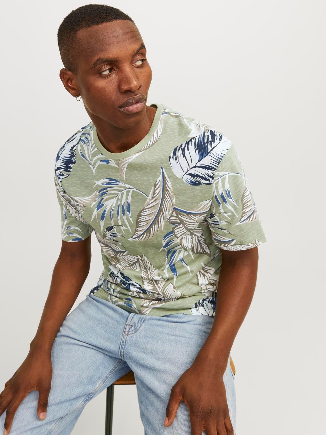 Jack & Jones T-shirt JJEJEFF AOP TEE SS SN