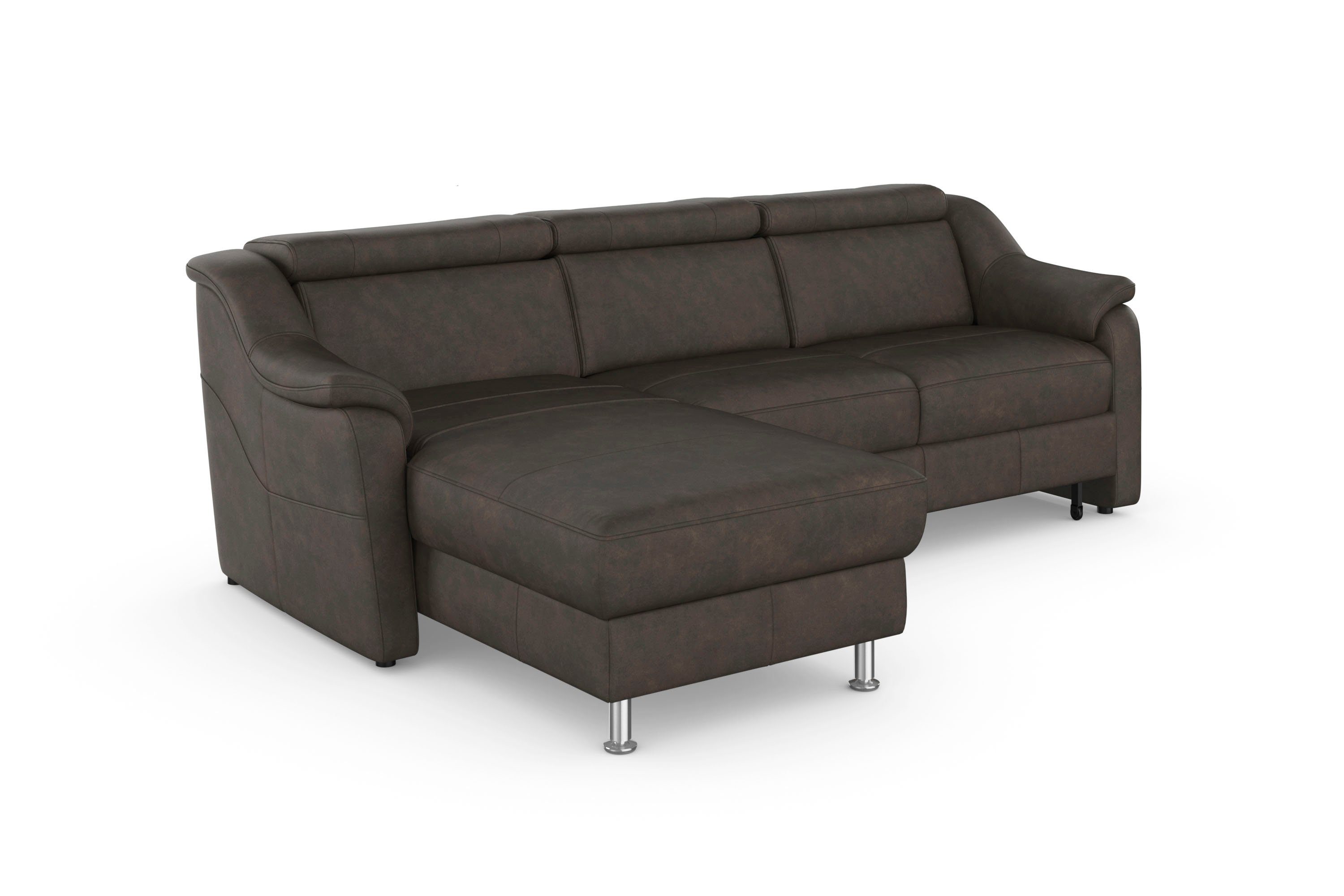 sit&more Hoekbank Freetown L-vorm met verstelbare hoofdsteun en comfortabele binnenvering