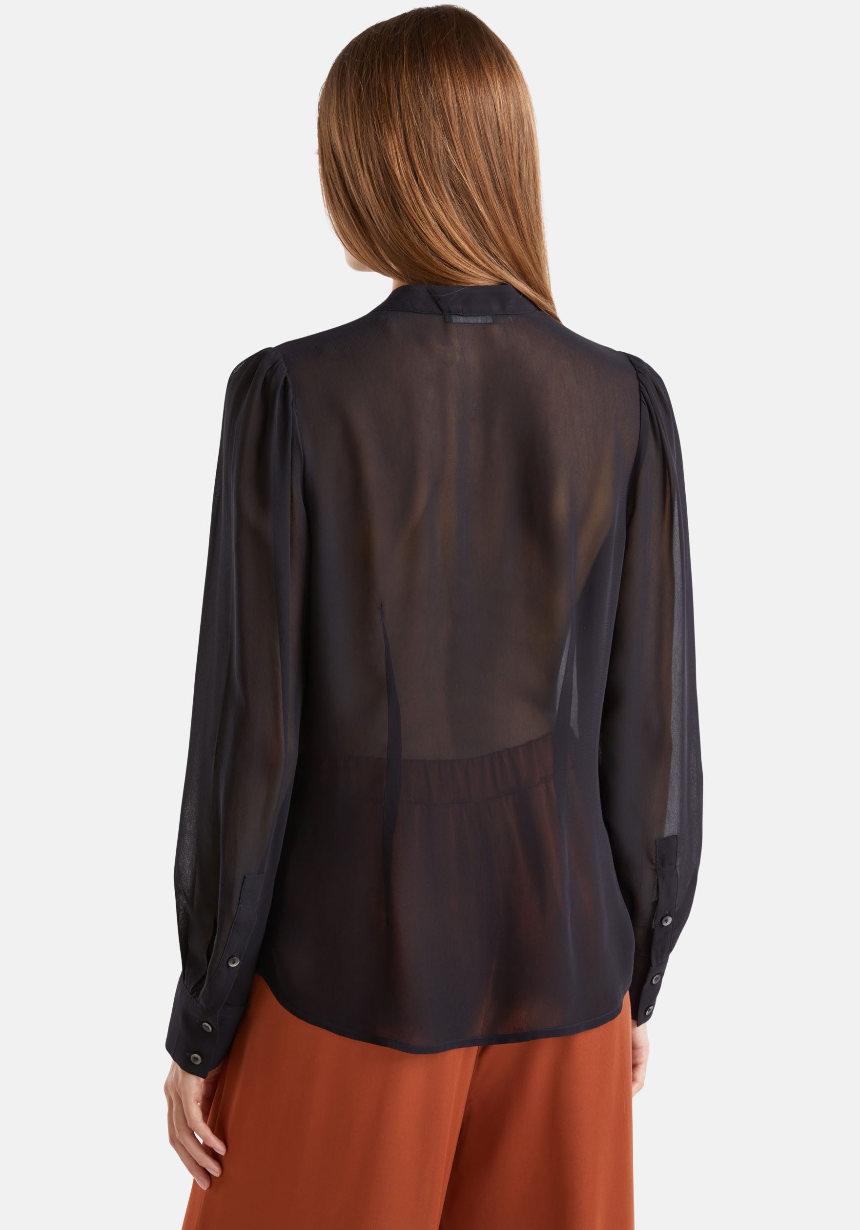 United Colors of Benetton Overhemd met lange mouwen met elegante staande kraag