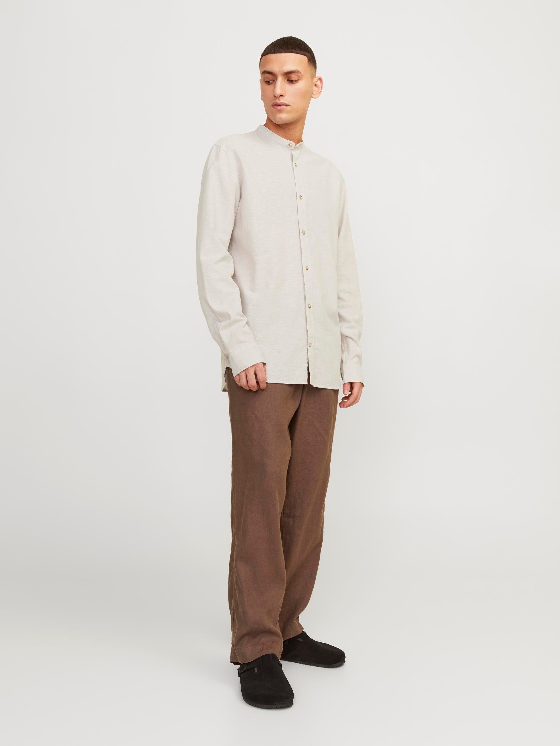 Jack & Jones Overhemd met lange mouwen JJESUMMER BAND LINEN BLEND SHIRT LS SN