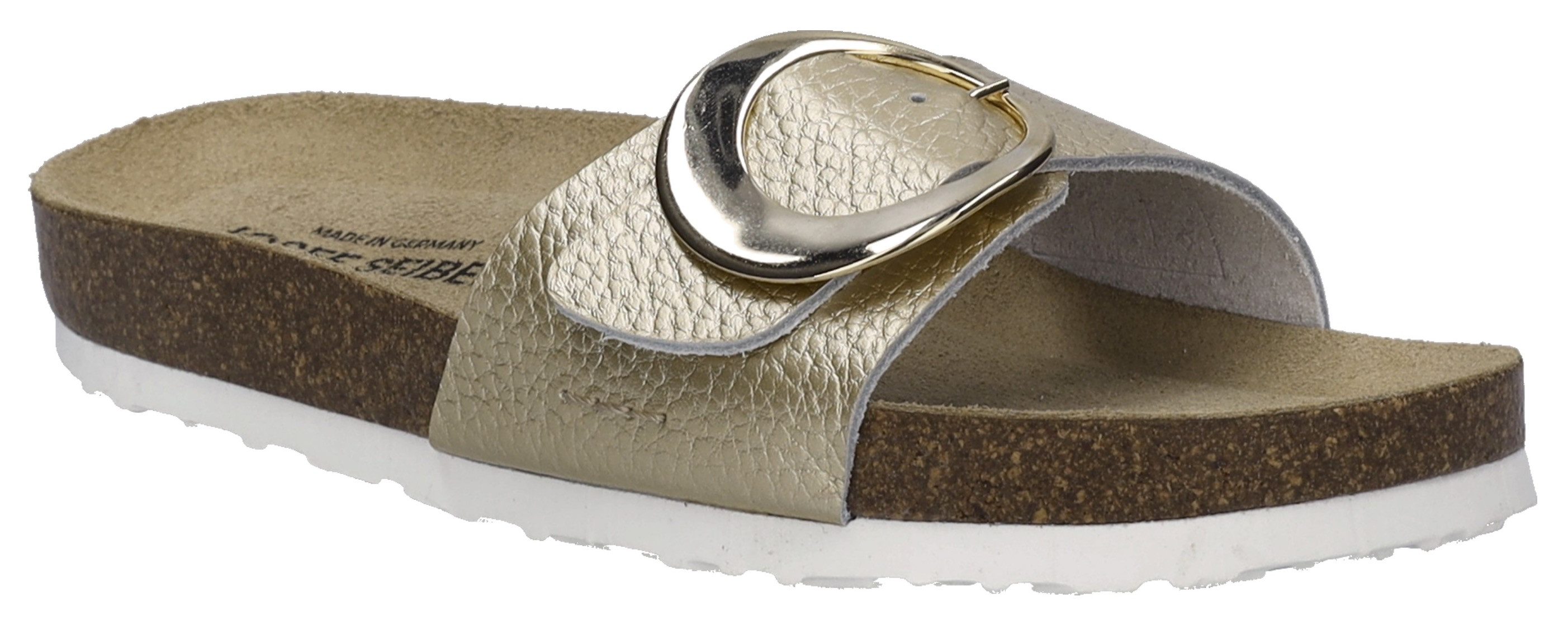 Josef Seibel Slippers Hermine 14 , plateau, zomerschoen, slippers, instapschoen met zacht voetbed dames slippers maat 43 goud