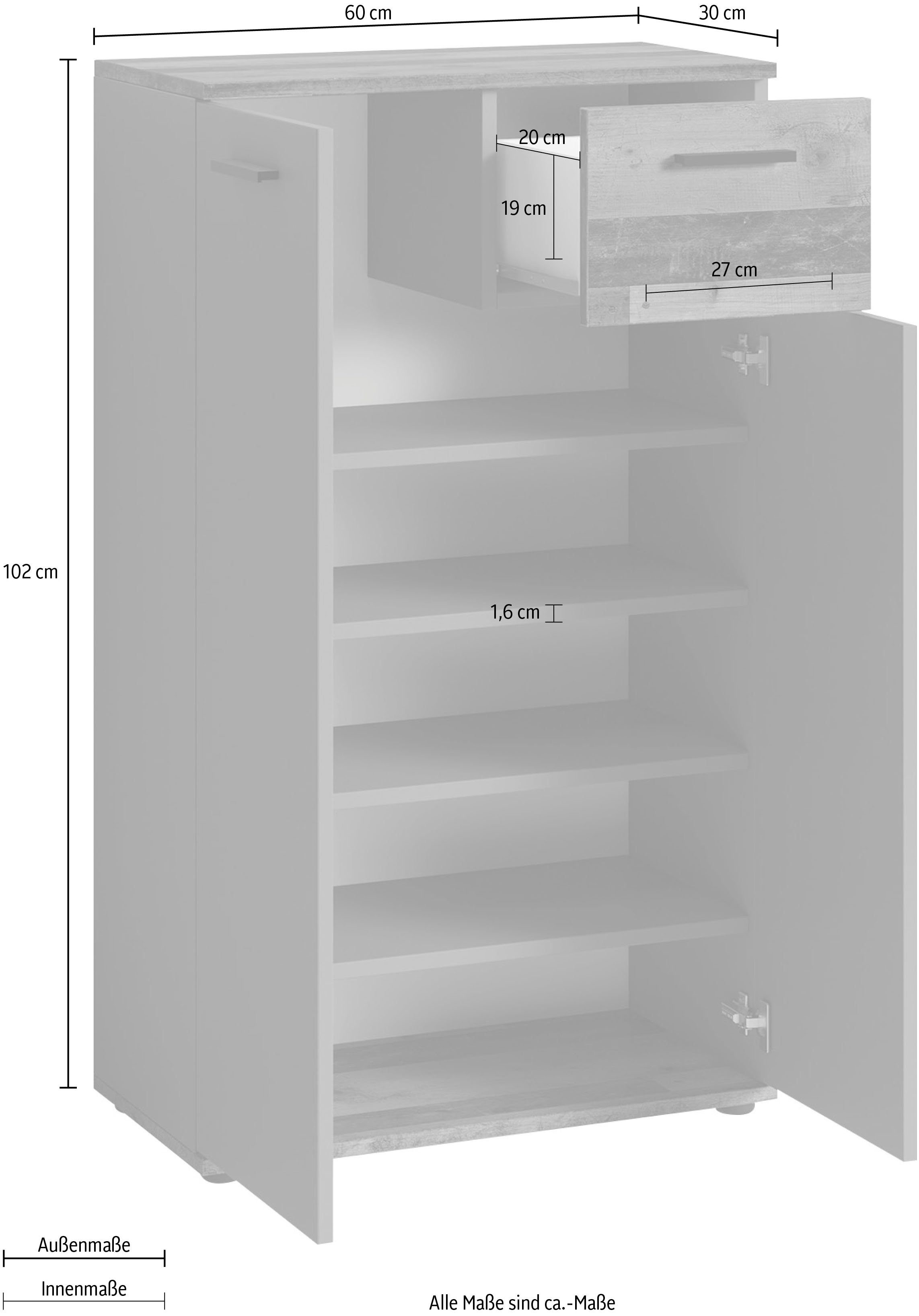 INOSIGN Schoenenkast Jakob Breedte 60 cm