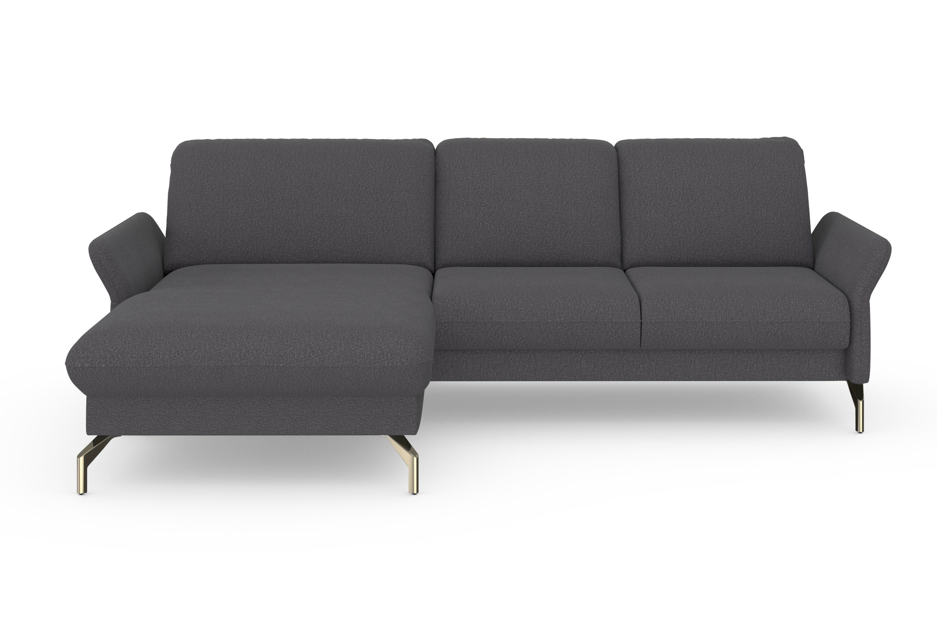 sit&more Hoekbank Fashion L-vorm naar keuze met verstelbare hoofdsteun, uittrekzitting, motorisch, nikkel poten