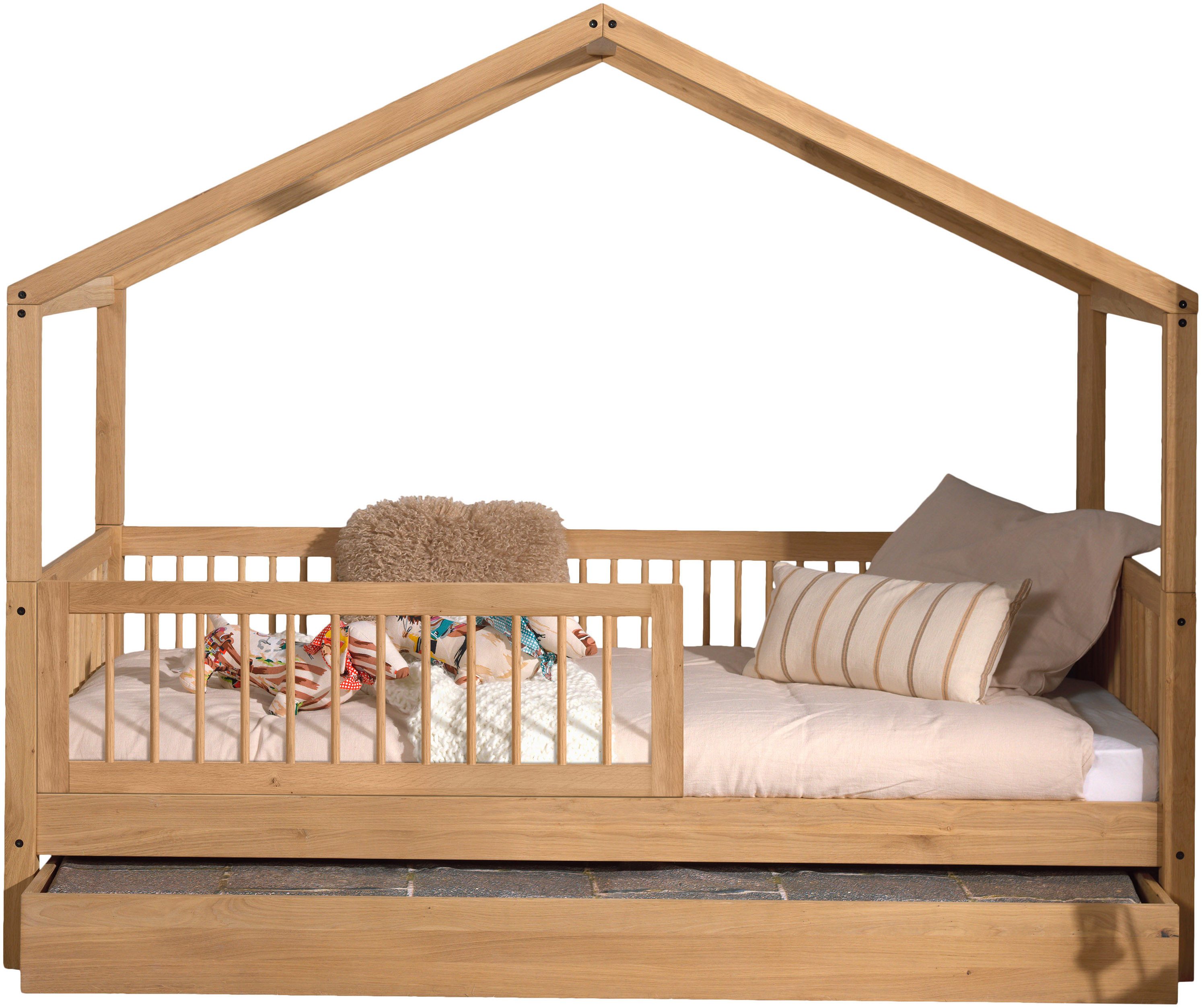 Home affaire Huisbed Forrest met dakconstructie, valbeveiliging, later om te bouwen tot een eenpersoonsbed