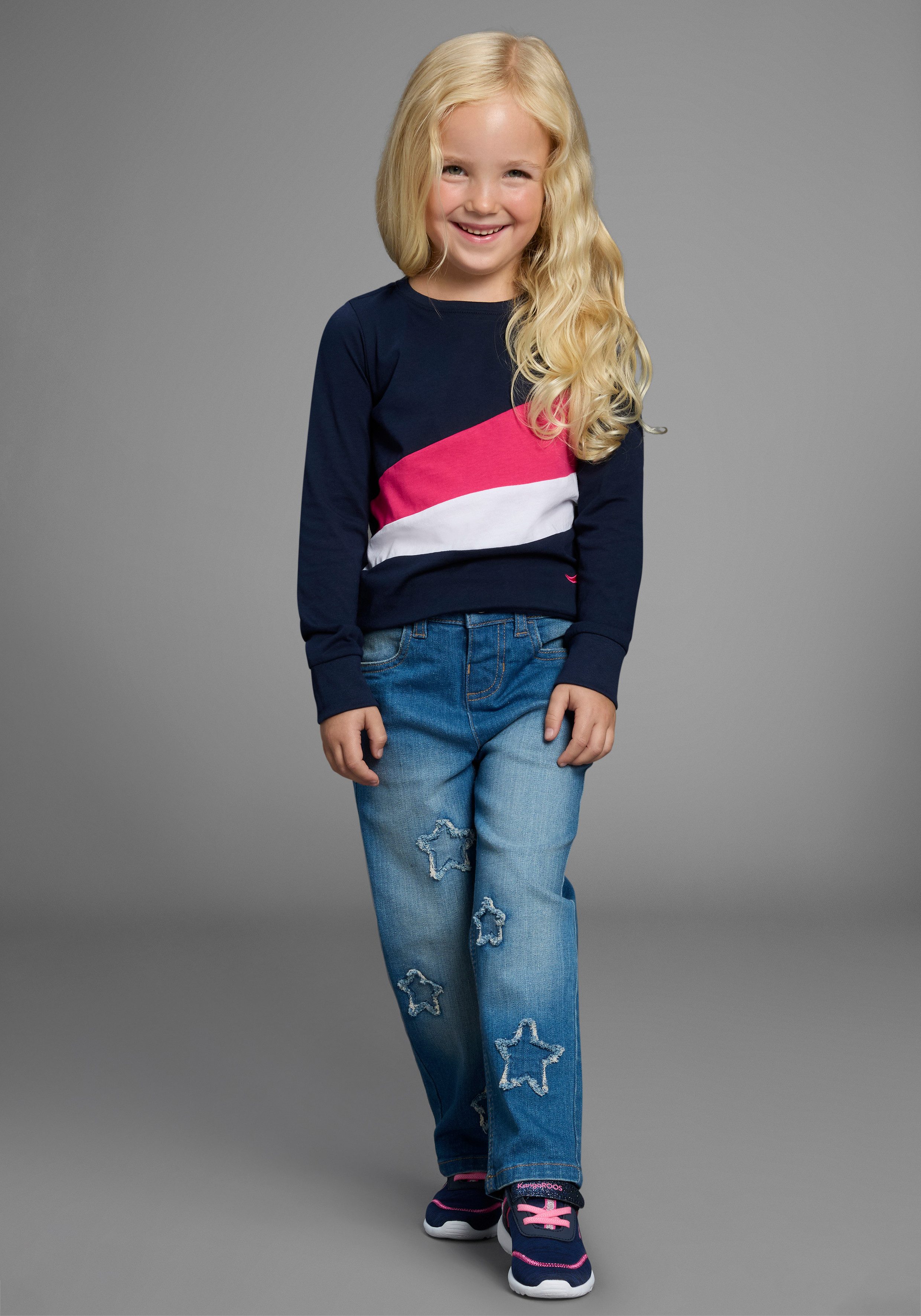 KangaROOS Stretch jeans Stretchjeans met applicatie