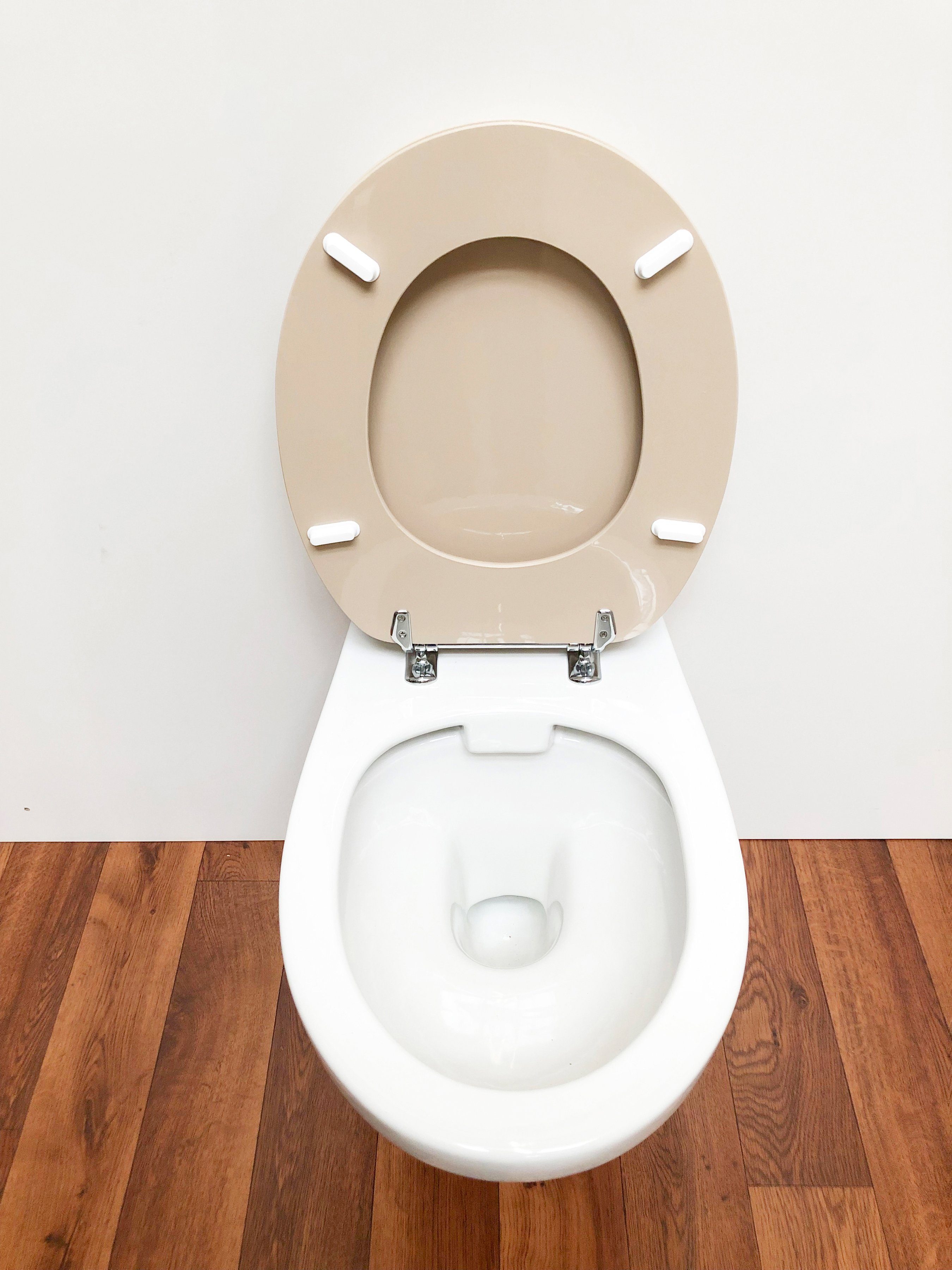 ADOB Toiletzitting Carina manhattan met messing verchroomde scharnieren