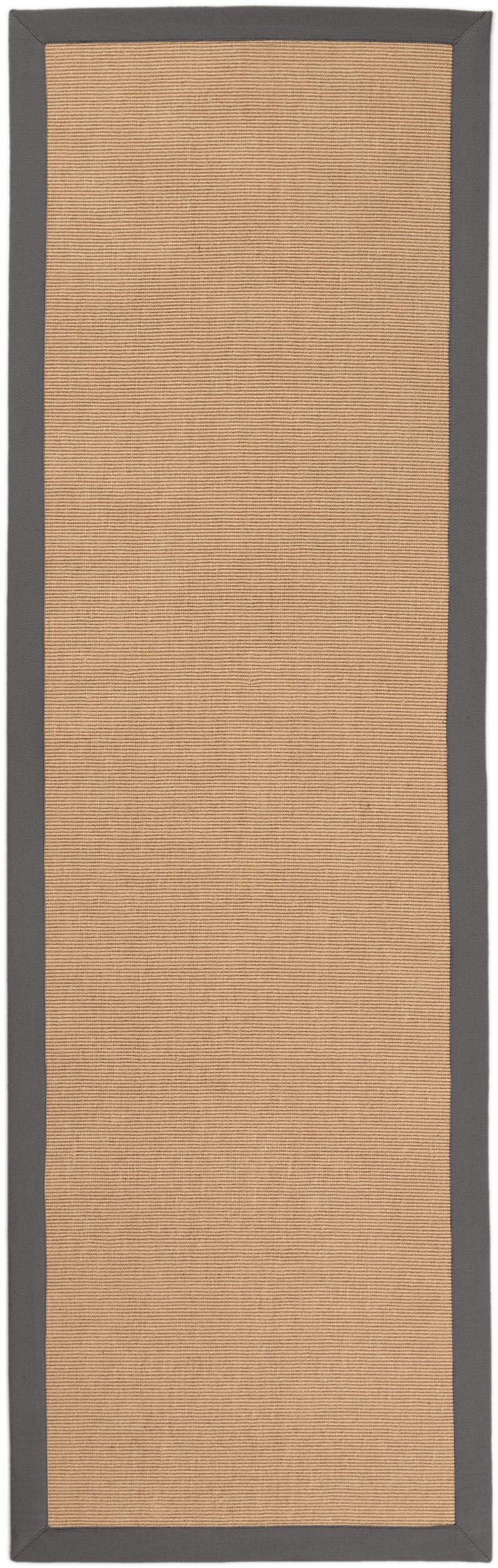 carpetfine Loper Sisal met gekleurd randdessin, antislip achterzijde