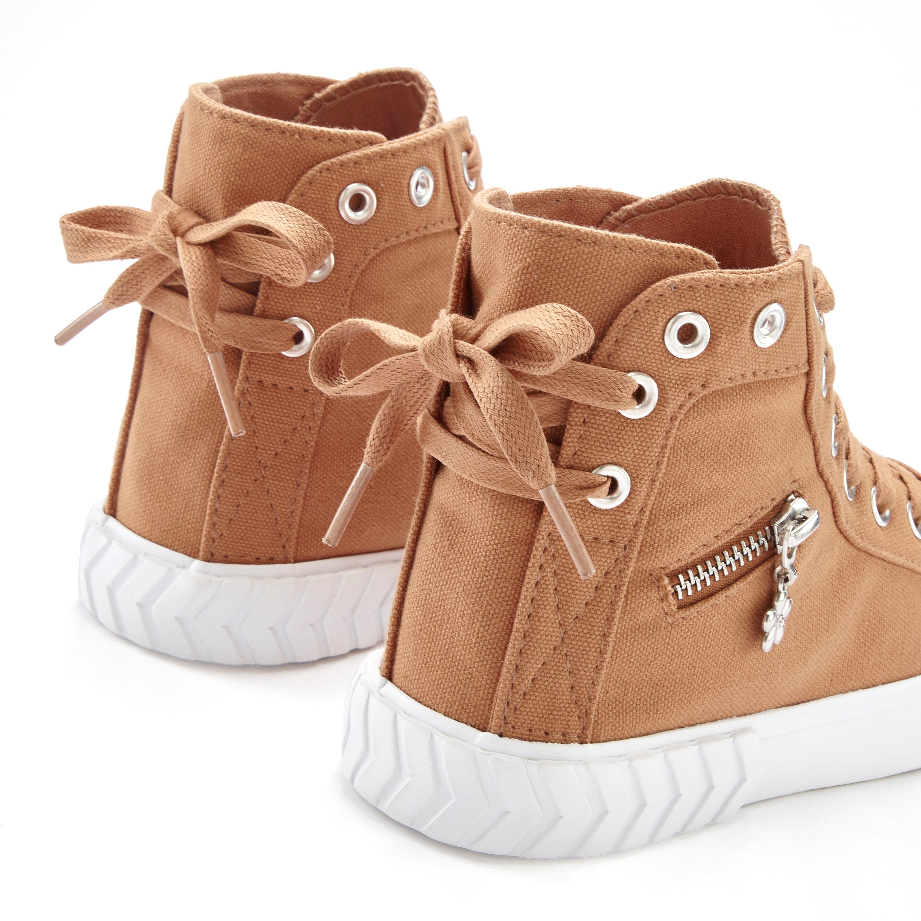 Lascana Laarsjes Sneaker, van textiel om te veteren, hoge sneakers, veterboots vegan