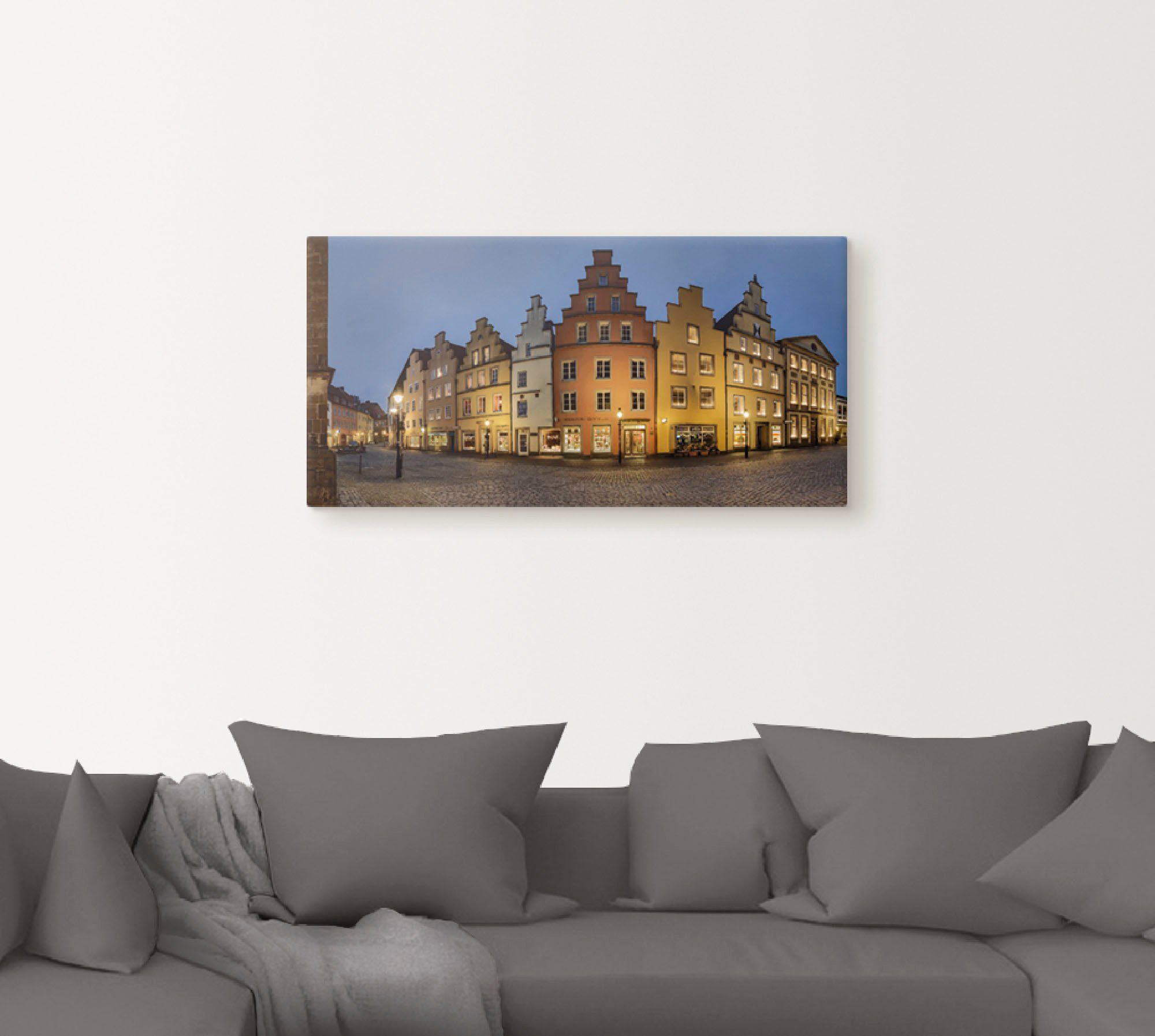 Artland Artprint op linnen Oude binnenstad Osnabrück