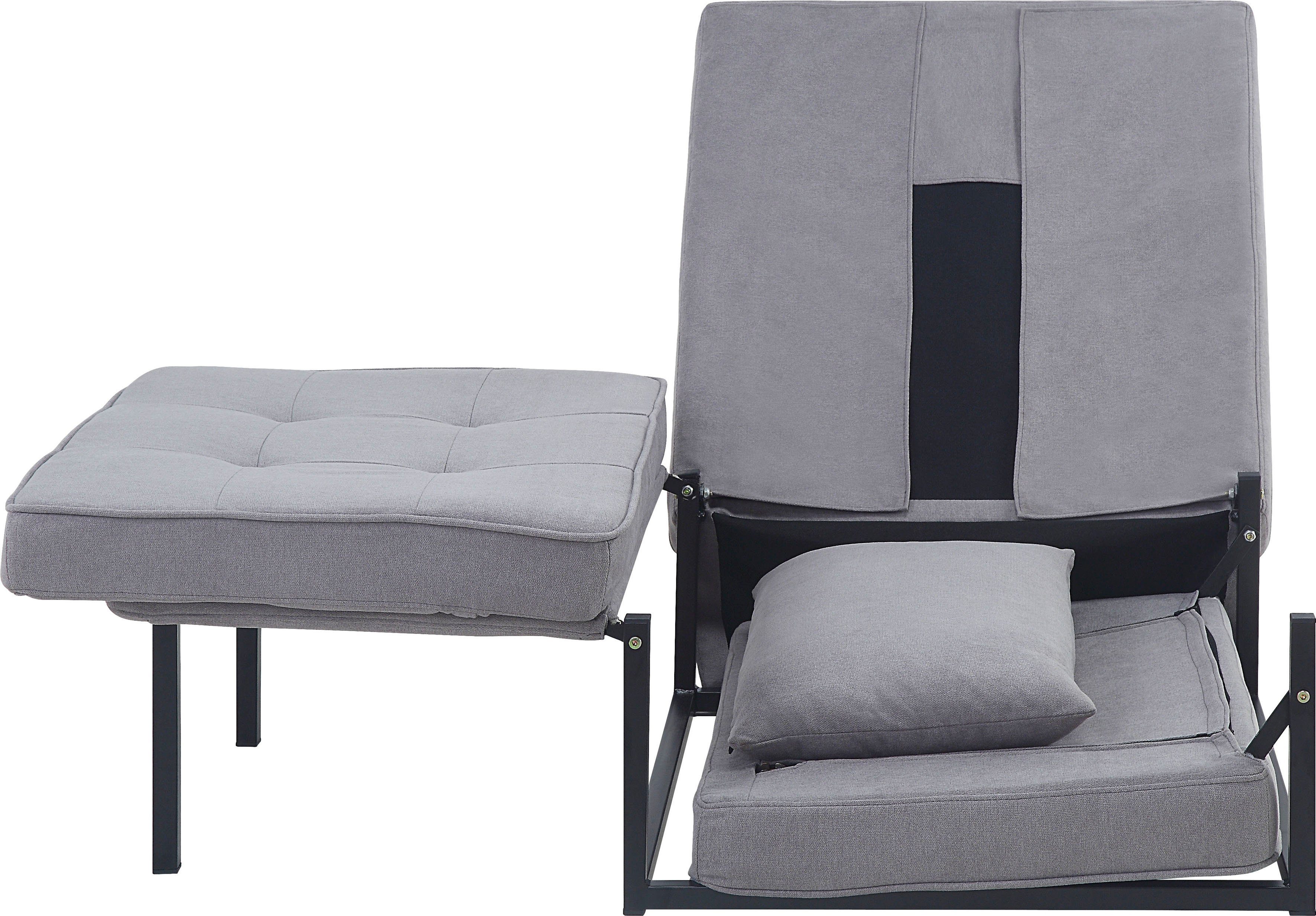 ATLANTIC home collection Slaapbank Finn te veranderen in een loungestoel, relaxfauteuil en logeerbed, incl. kussen