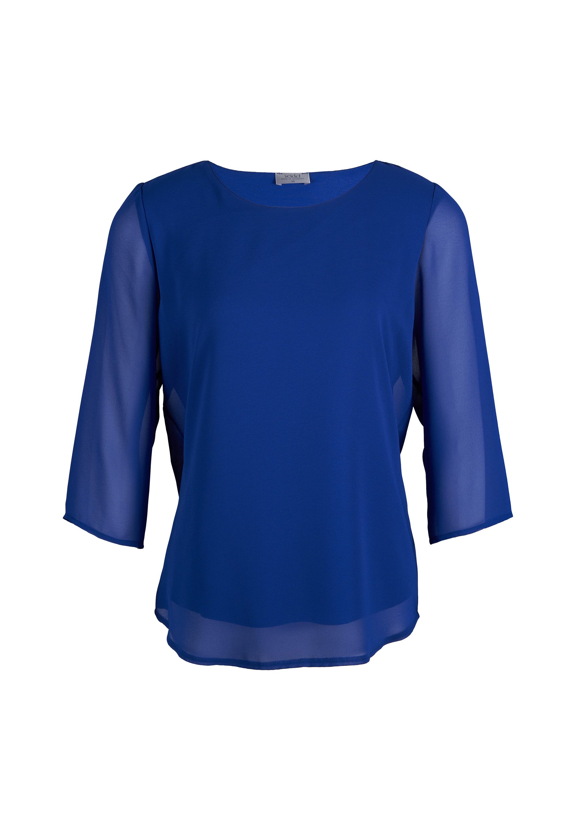 Seidel Moden Chiffon blouse in elegante 2 in 1 optiek - made in germany