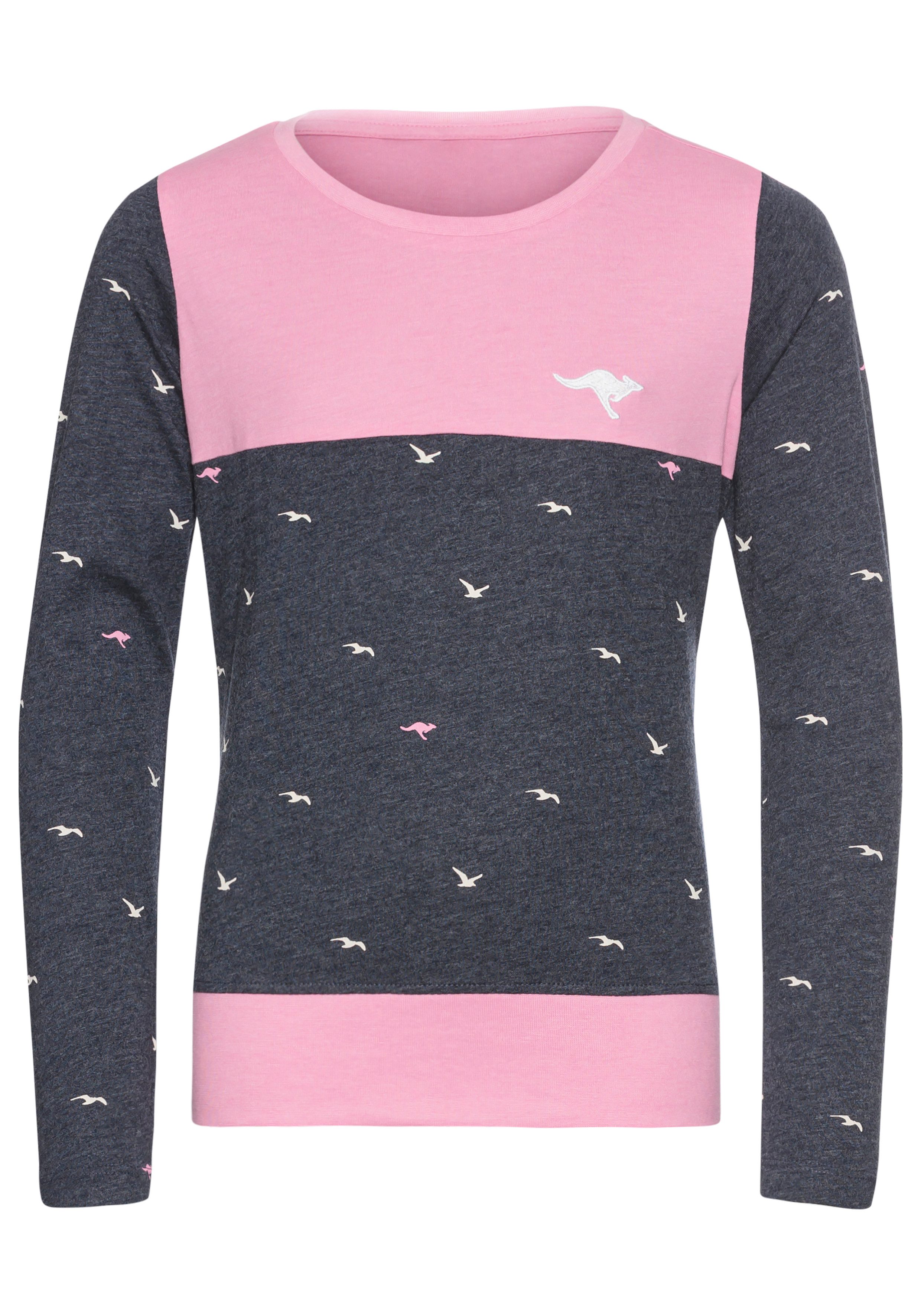 KangaROOS Shirt met lange mouwen Kangaroos-Allover print