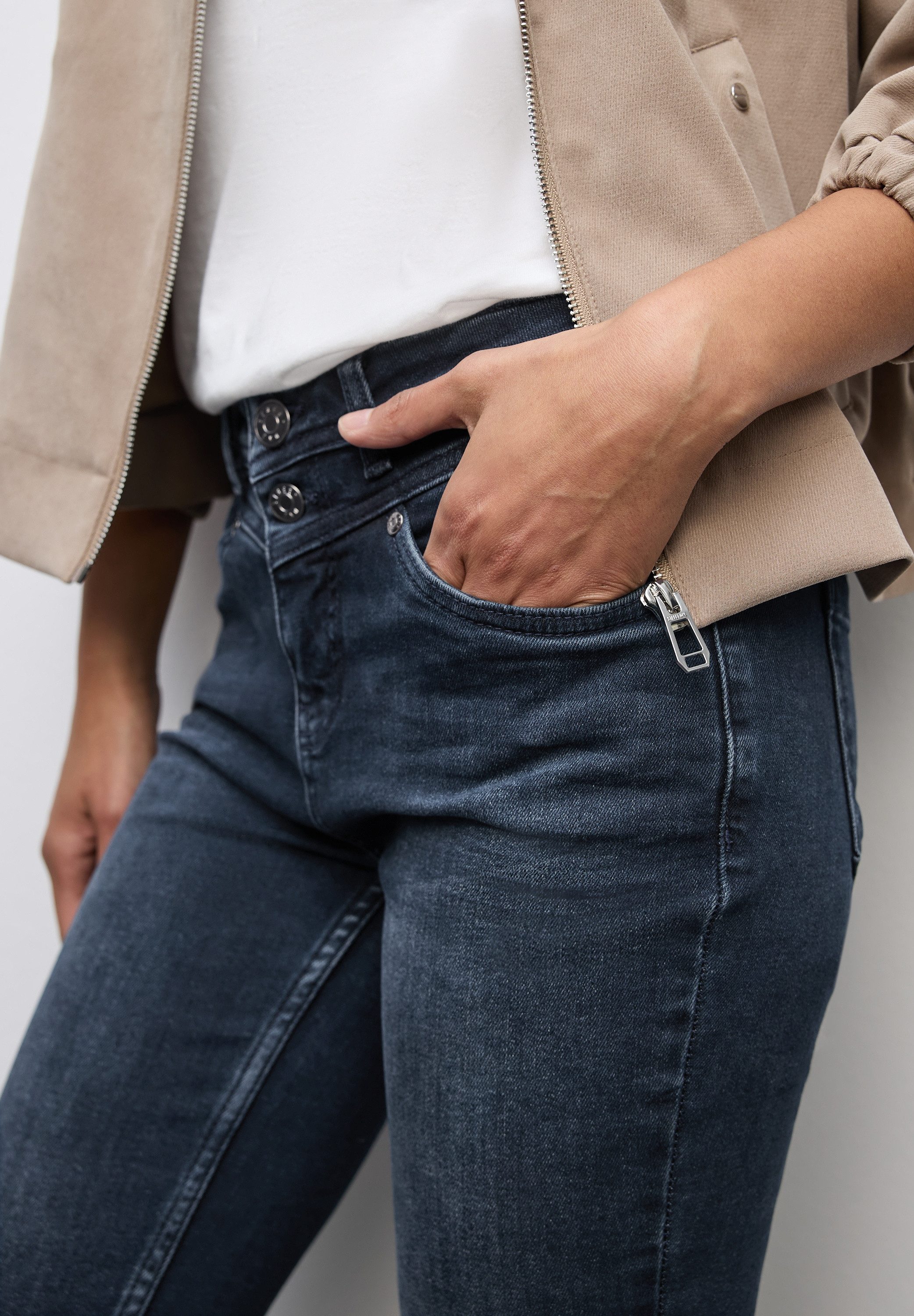 STREET ONE Slim fit jeans Style York in 5-pocket-stijl en met stretch