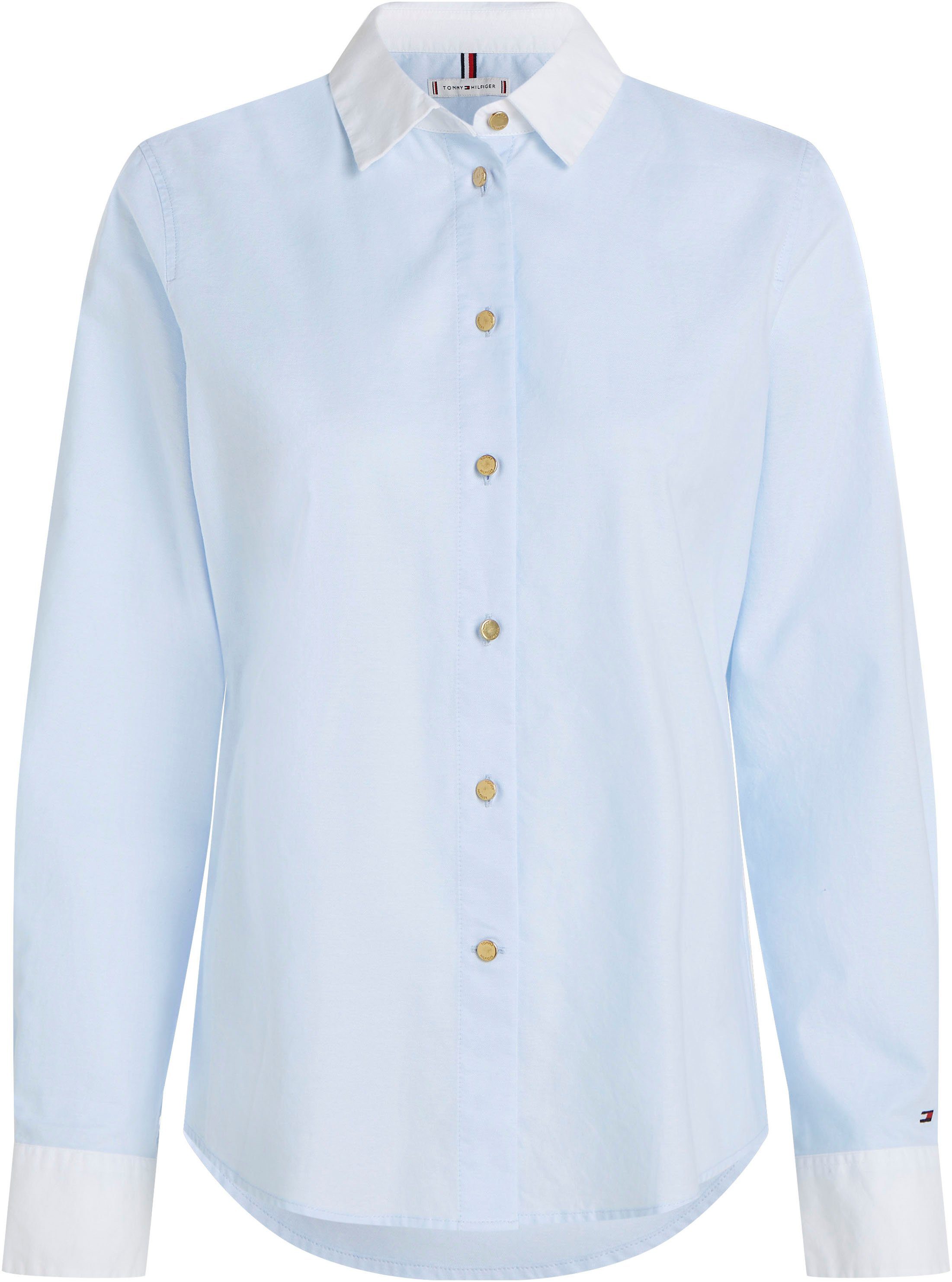 Tommy Hilfiger Overhemdblouse GOLD BUTTON REGULAR LS SHIRT