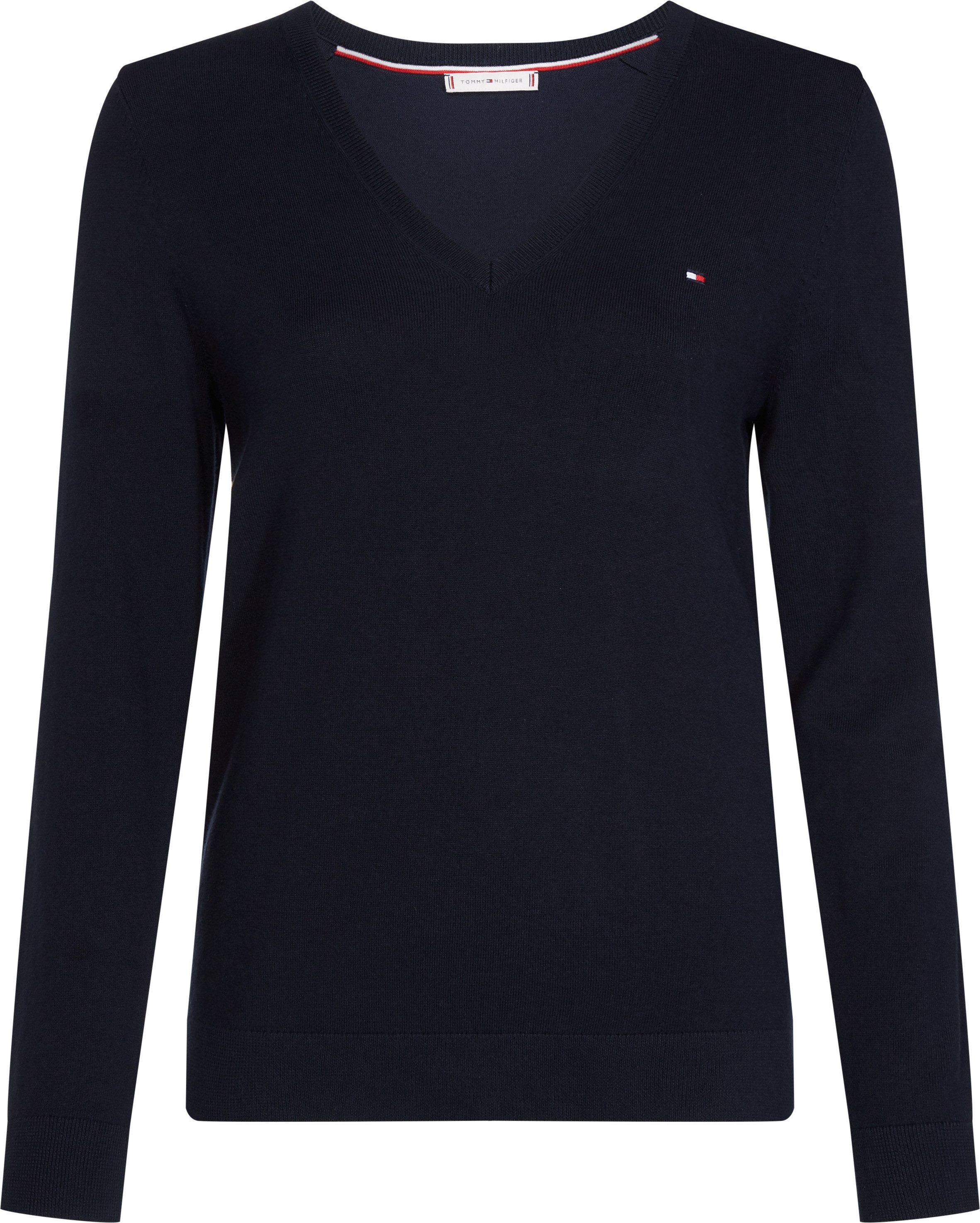 Tommy Hilfiger Trui met V-hals CO JERSEY STITCH V-NK SWEATER
