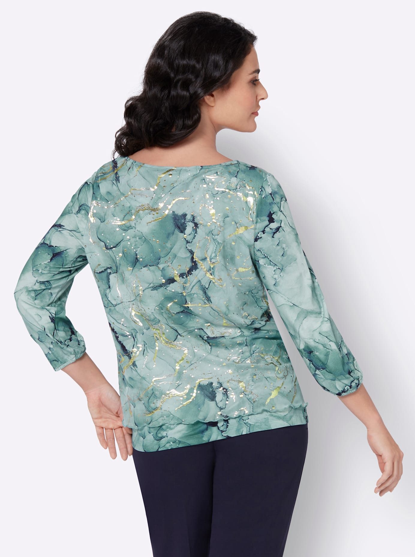 Creation L Shirt met 3/4 mouwen Mesh-shirt (1-delig)