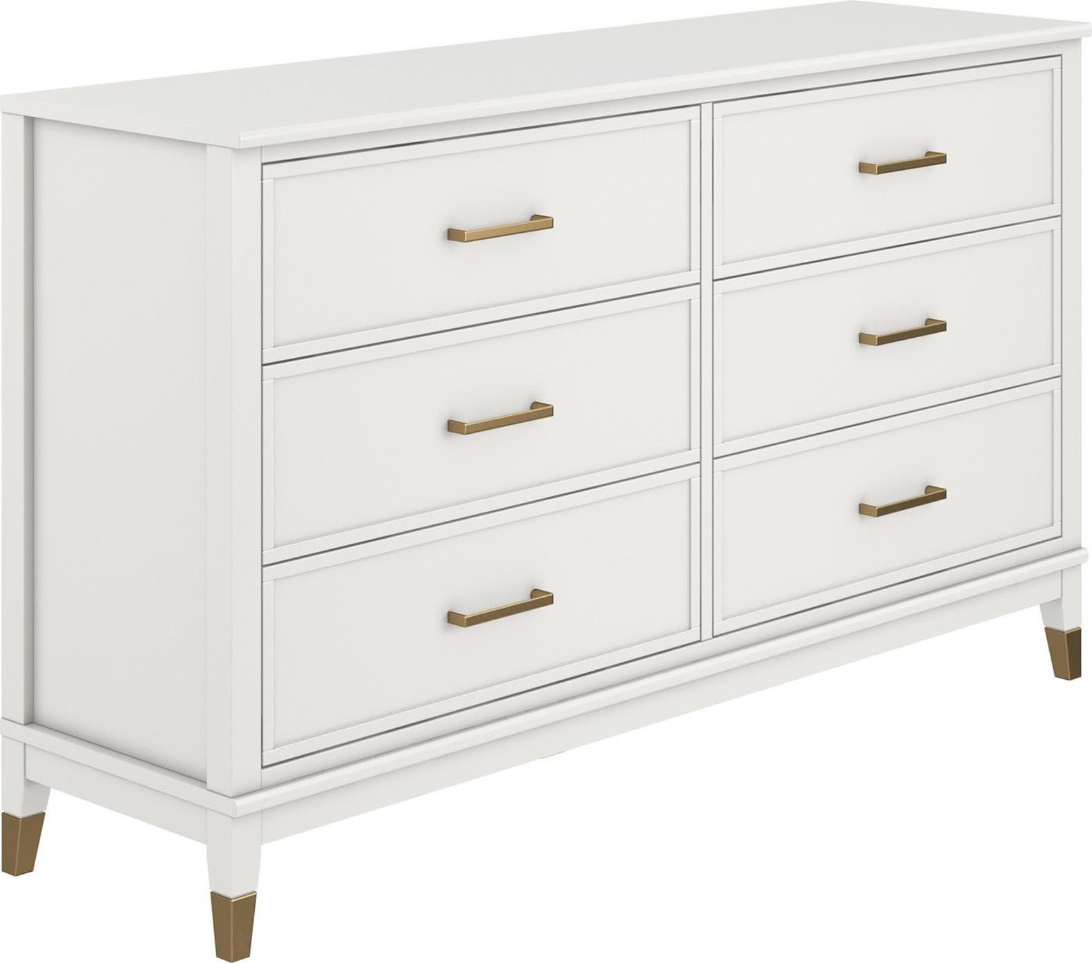 CosmoLiving by Cosmopolitan Kast Westerleigh met 6 laden, mdf, poten van massief hout, hoogte 85 cm, breedte 145 cm