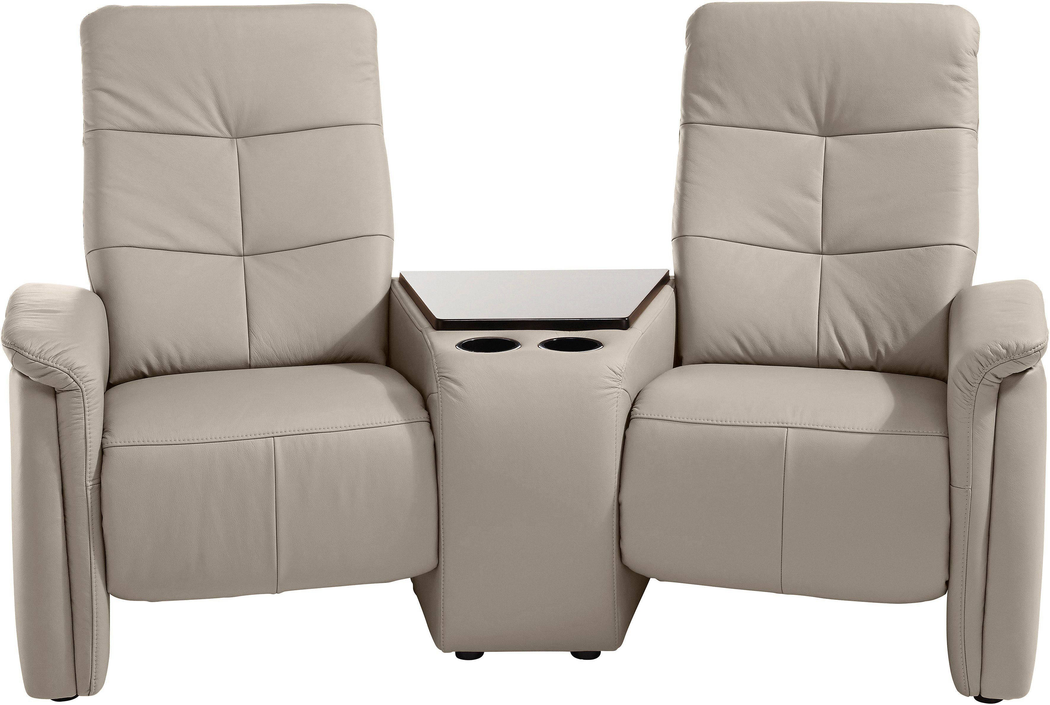 exxpo - sofa fashion 2-zitsbank Tivoli, bioscoopbank, comfortabel met relaxfunctie, geïntegreerd tafelplateau en bergruimte