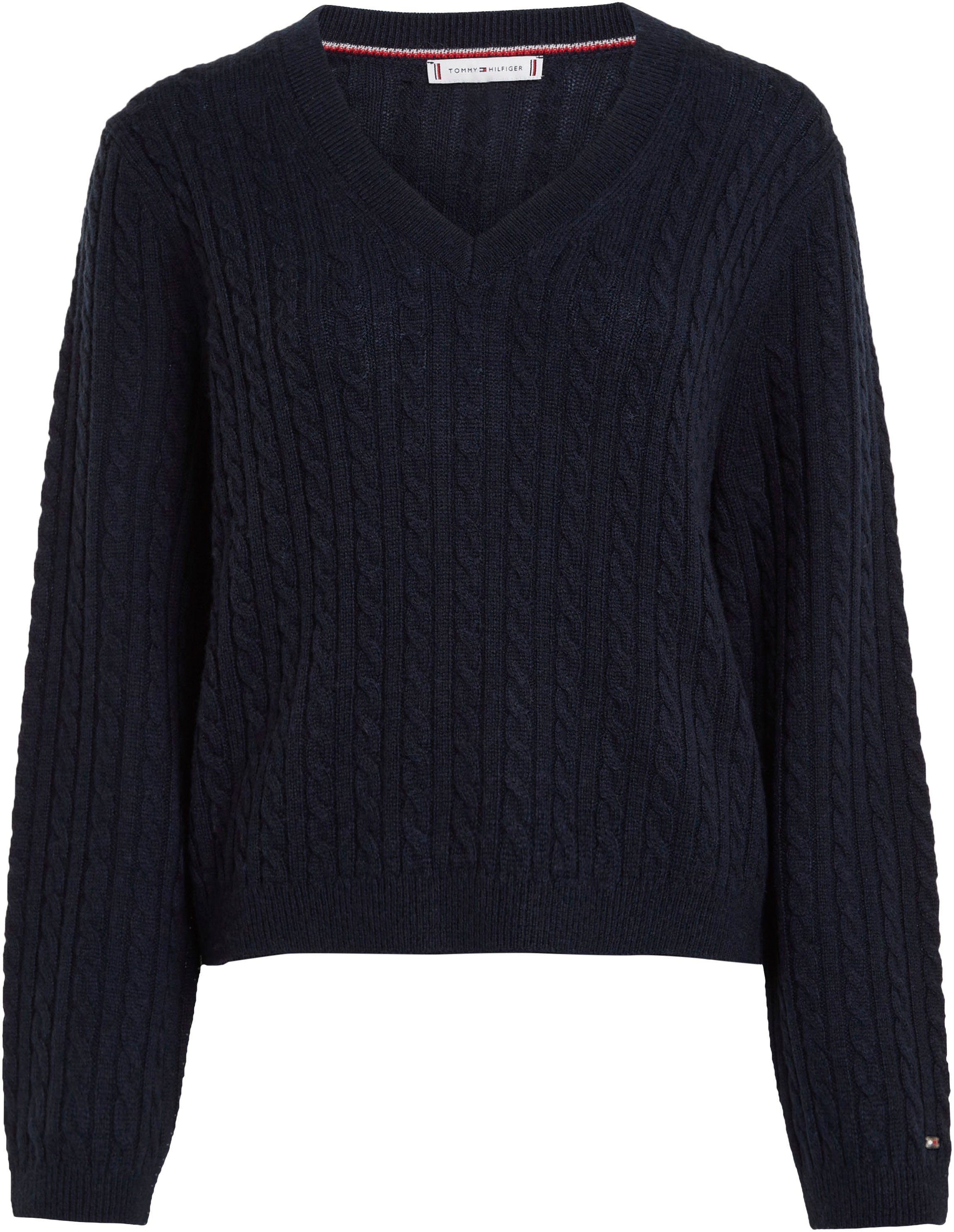 Tommy Hilfiger Gebreide trui gemaakt van zachte wol, duurzaam, ademend & tijdloos, premium