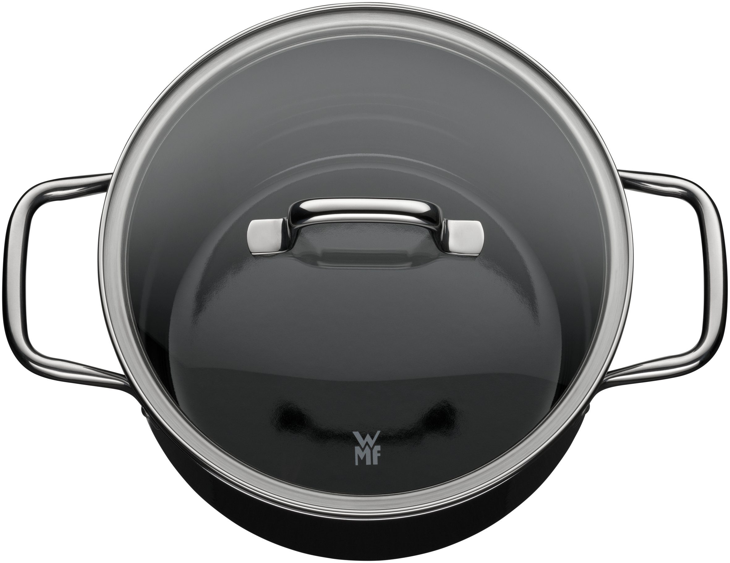 WMF Pannenset Fusiontec Essential, inductie 3-delig, kookpan set met glazen deksel High-tech keramiek, krasbestendig, zonder schaalverdeling, Made in Germany (set, 3-delig)