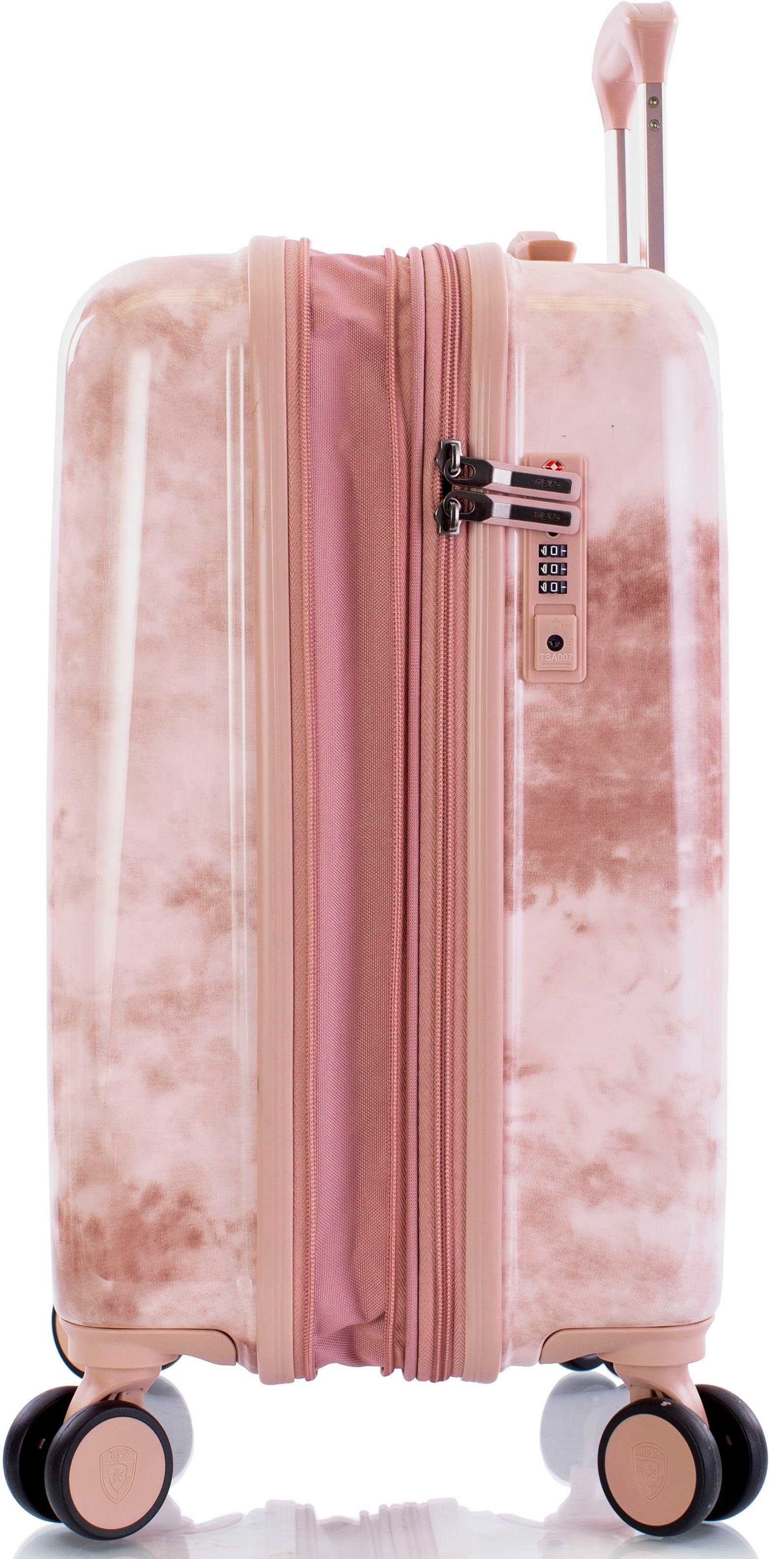Heys Hardshell-trolley Tie-Dye pink, 53 cm Heys x Joachim Llambi harde koffer volumevergroting