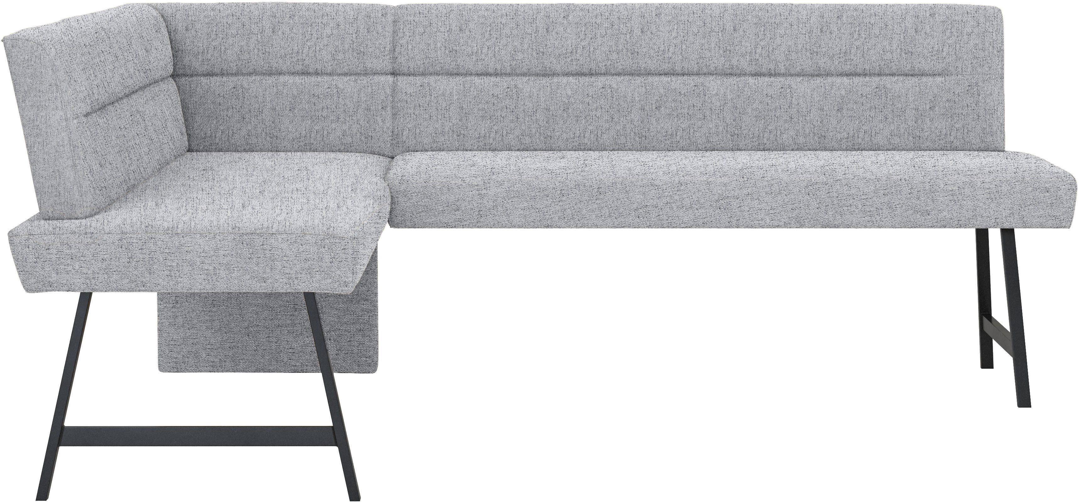Home affaire Eethoek Sava Hoekbank met nosagvering in de zitting, massief eiken tafel (set, 4-delig)