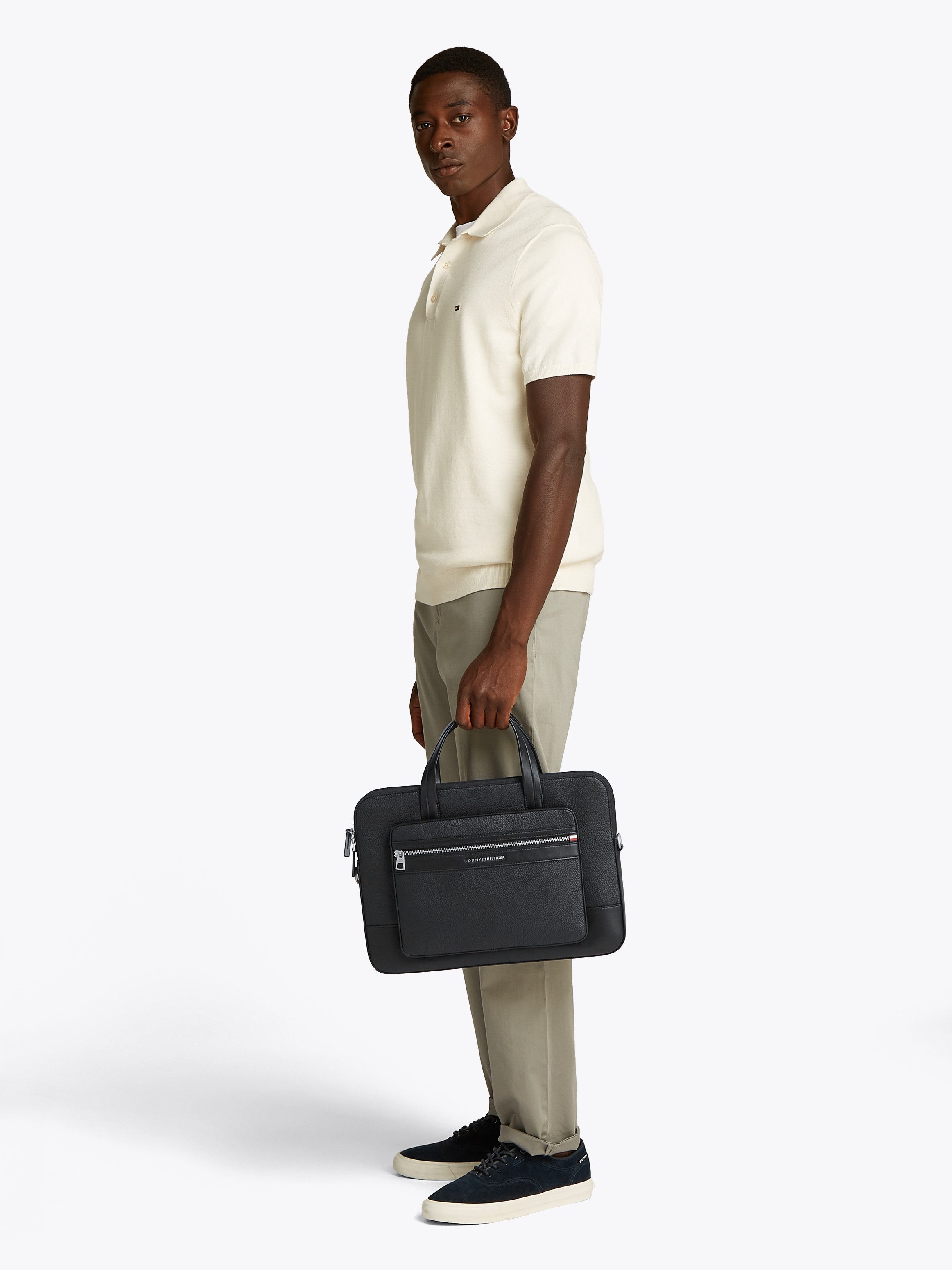 Tommy Hilfiger Laptoptas TH CENTRAL COMPUTER BAG , unisex laptoptas, messenger-bag met afneembare schouderriem