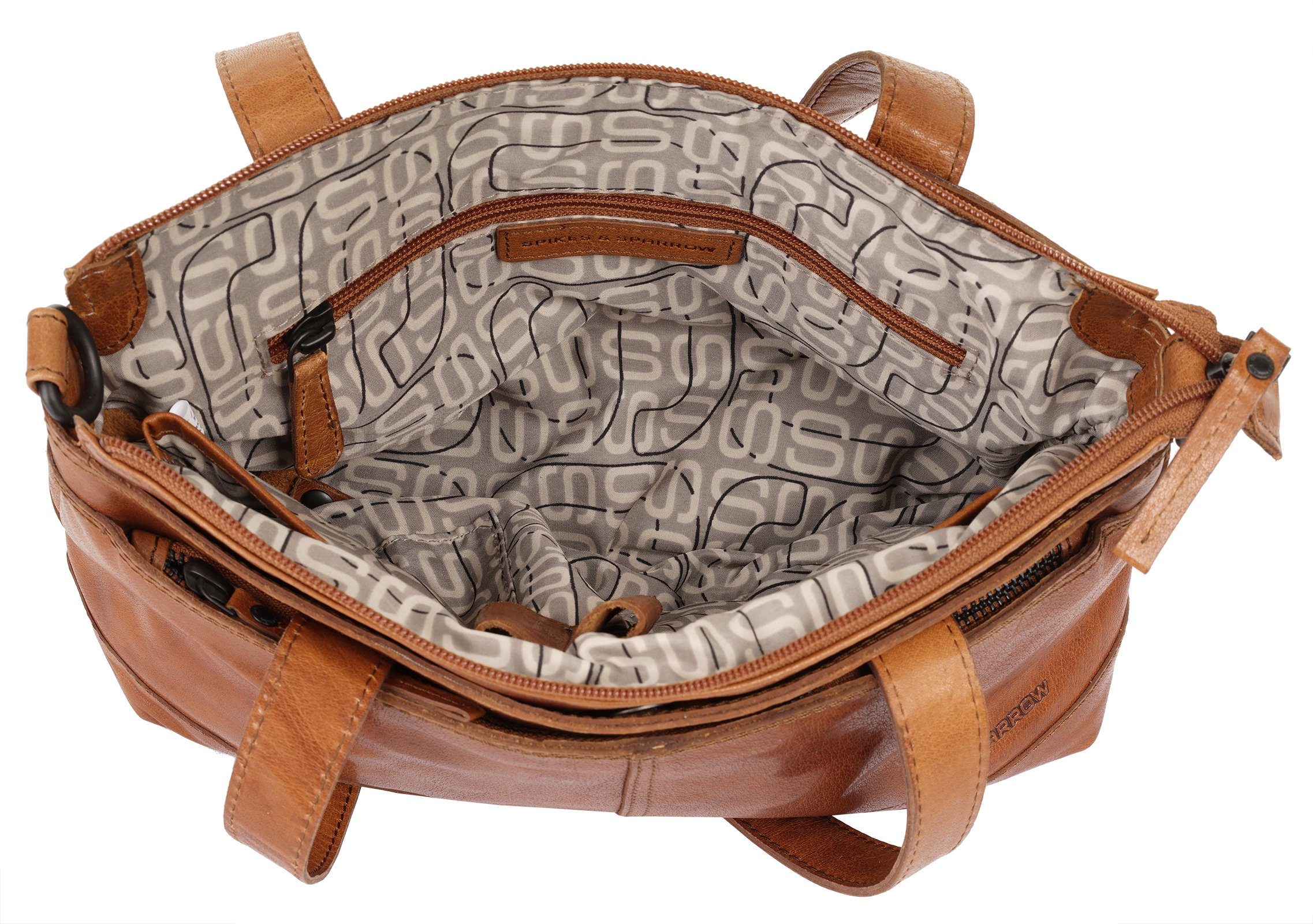 Spikes & Sparrow Tas echt leder