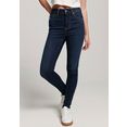 superdry straight jeans vintage skinny jeans met hoge band blauw