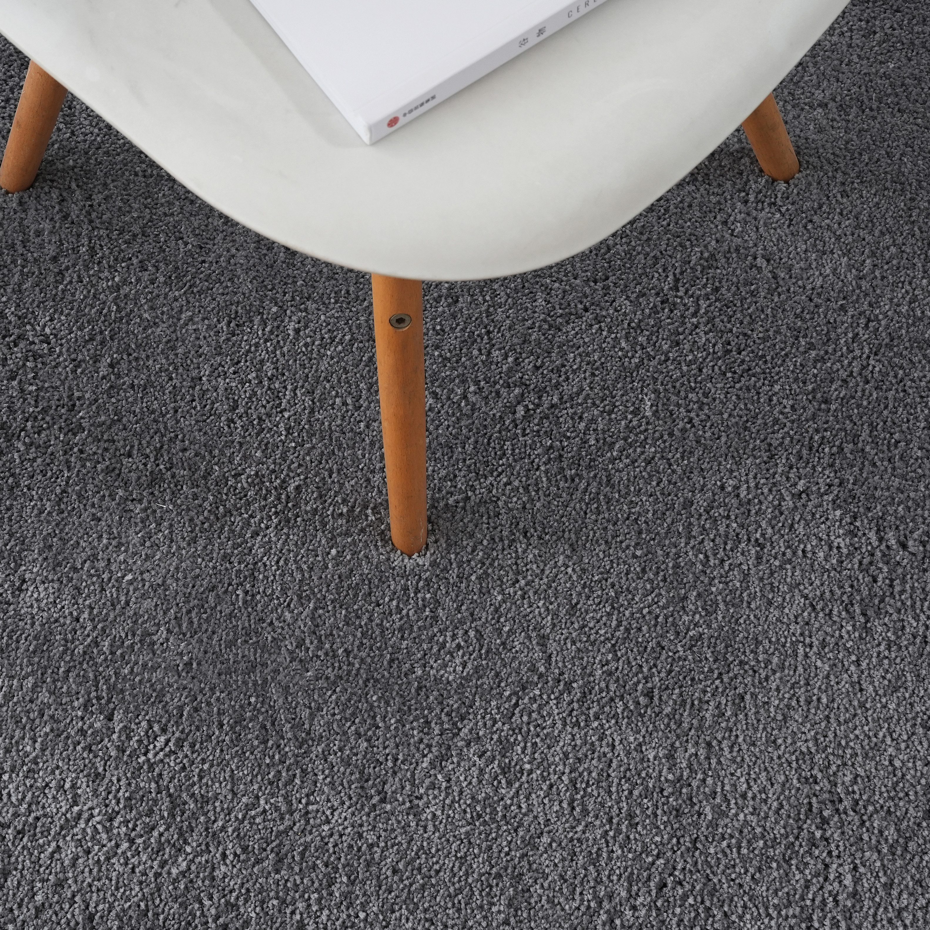 LeGer Home by Lena Gercke Hoogpolig vloerkleed Halrum, effen, bijzondere vorm, modern organische vorm, boonvorm, knuffelig, woonkamer, slaapkamer