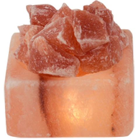 Petite Cube led verlichte zoutkristallen schaal