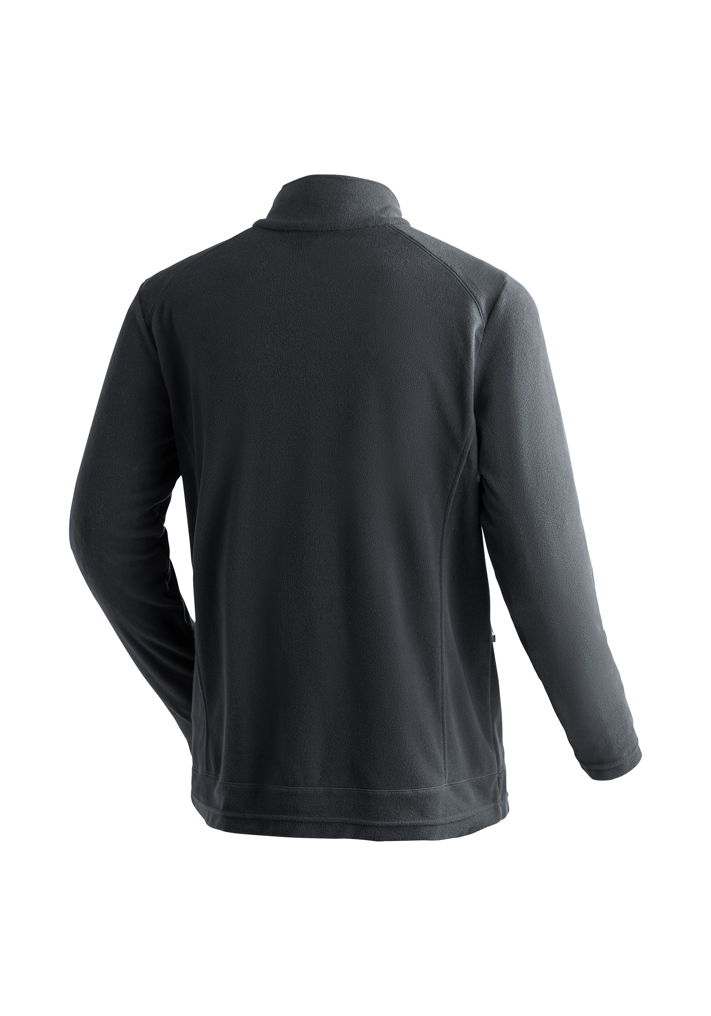 Maier Sports Fleecejack Dennis Jacket M Heren midlayer, onderhoudsvriendelijk fleece met 2 ritszakken