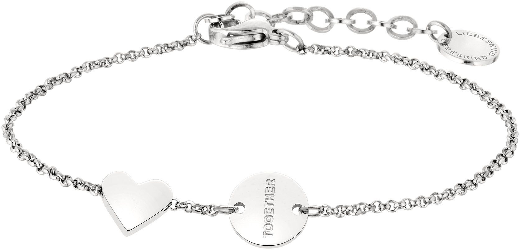 Liebeskind Berlin Armband Schmuck Geschenk Edelstahl Armkette Herz, LJ-0521-B-20, LJ-0522-B-20