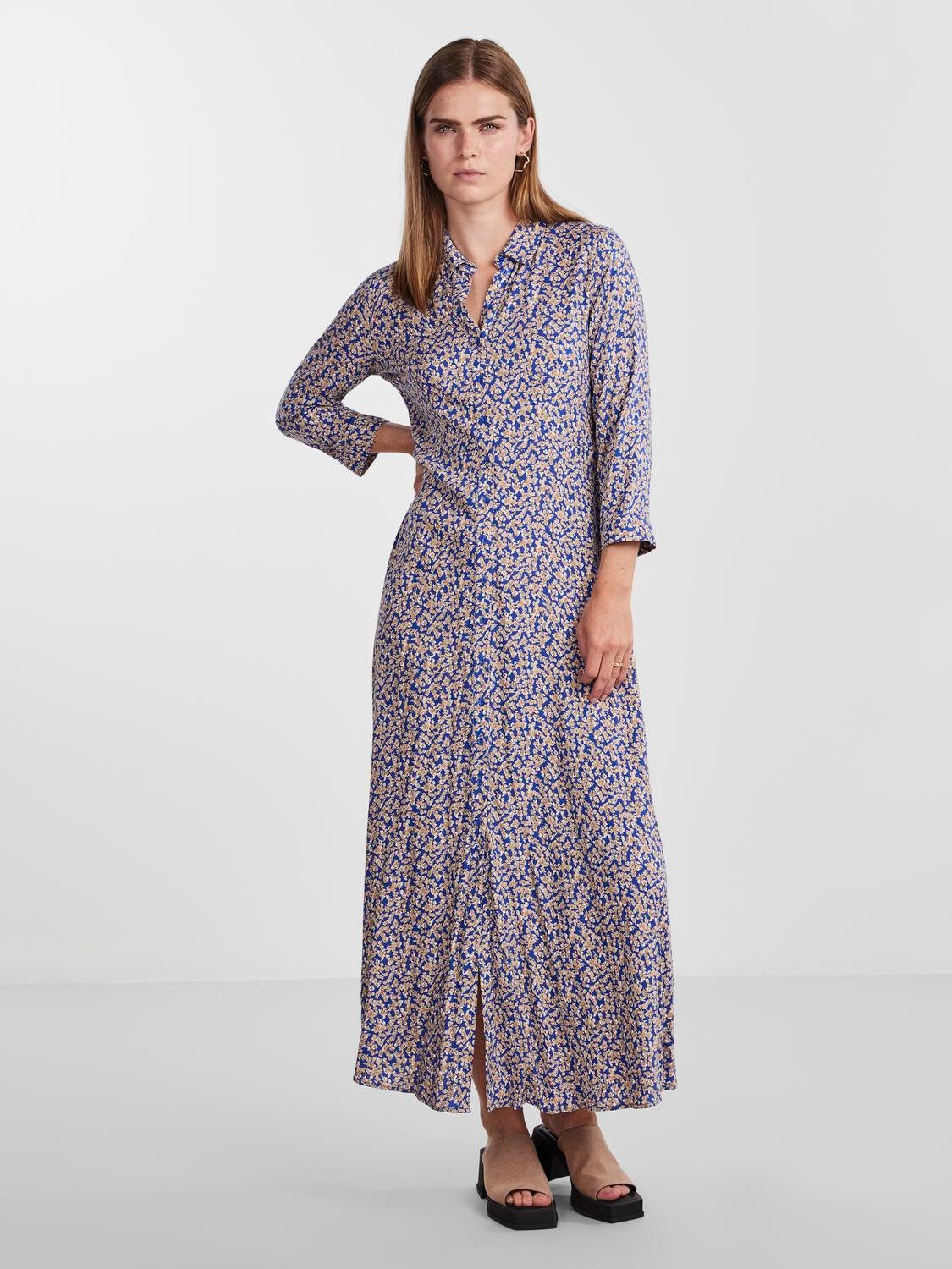 Y.A.S Jurk met overhemdkraag YASSAVANNA LONG SHIRT DRESS