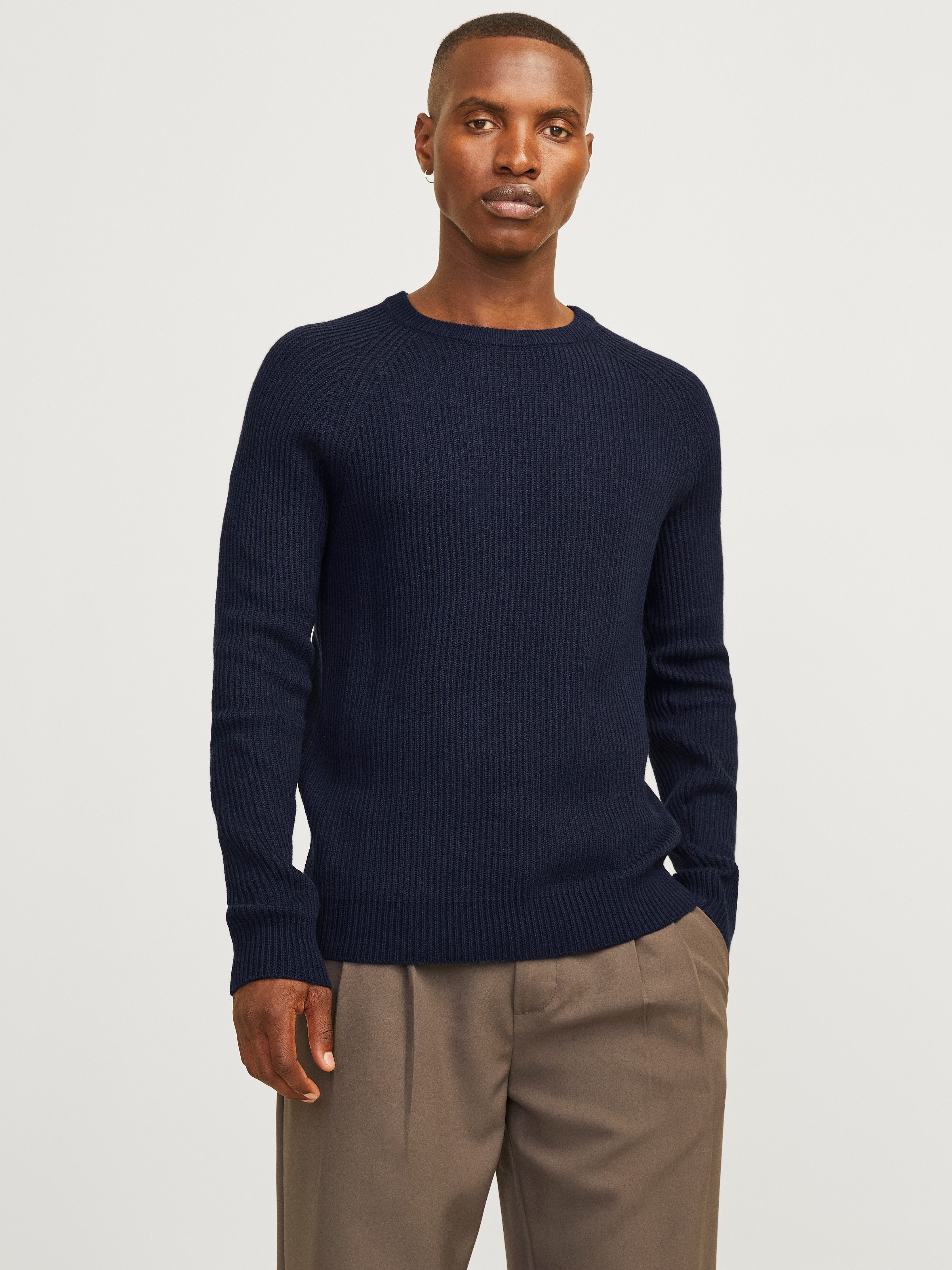 Jack & Jones Trui met ronde hals JJPANNEL KNIT CREW NECK AW24