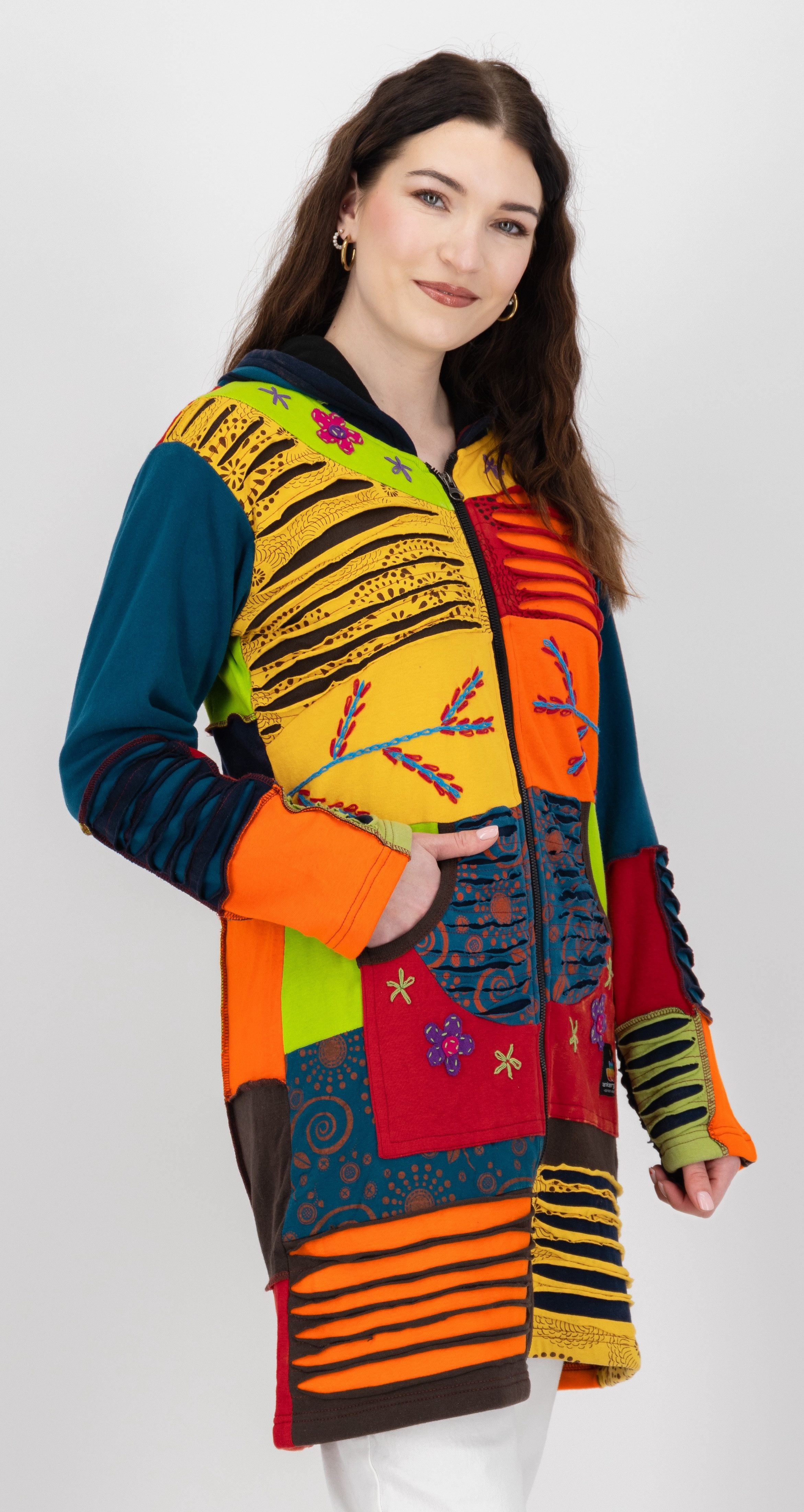 DEPROC Active Fleecejack Patchwork NUNAVUT LONG WMN