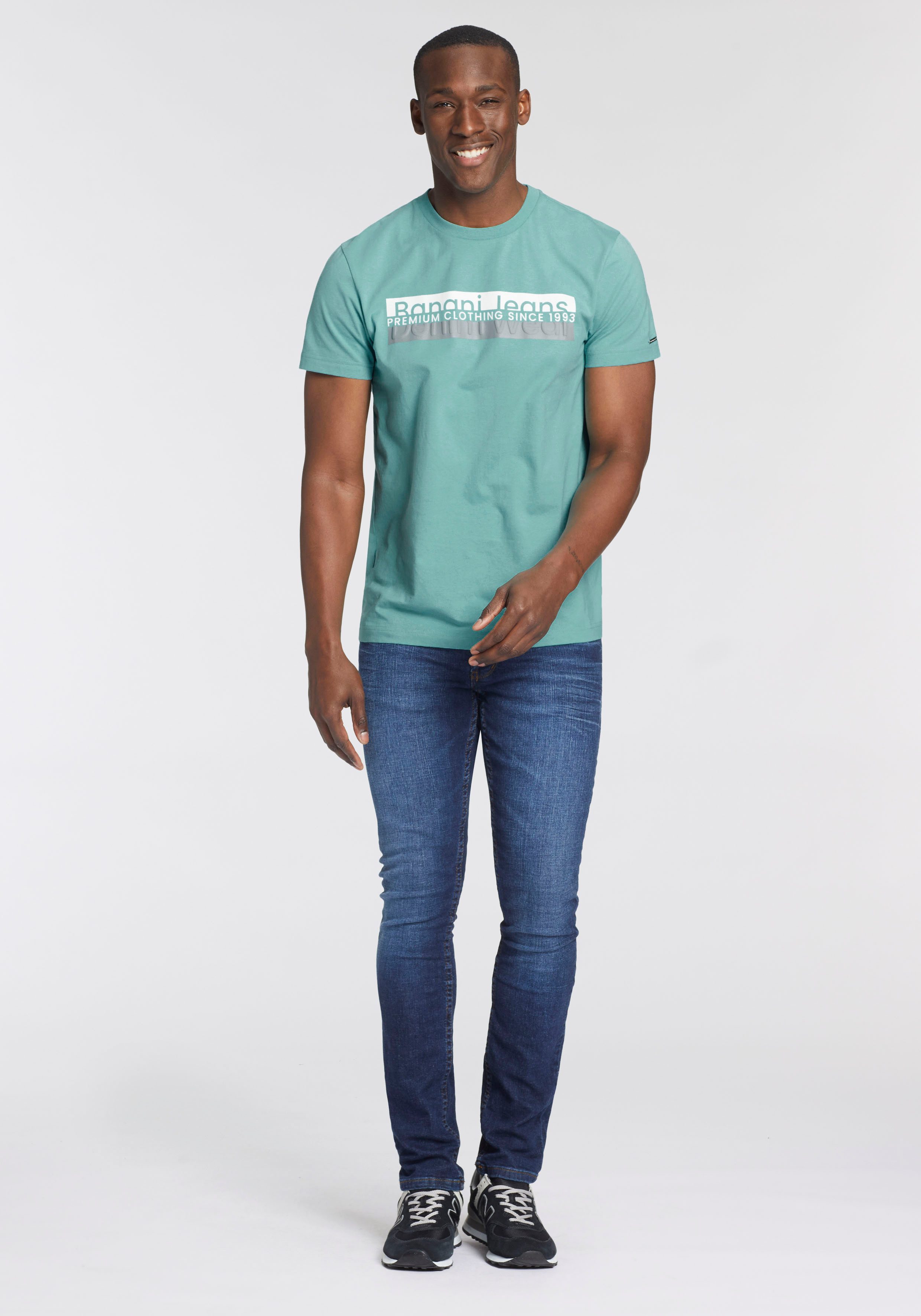 Bruno Banani T-shirt met modieuze frontprint